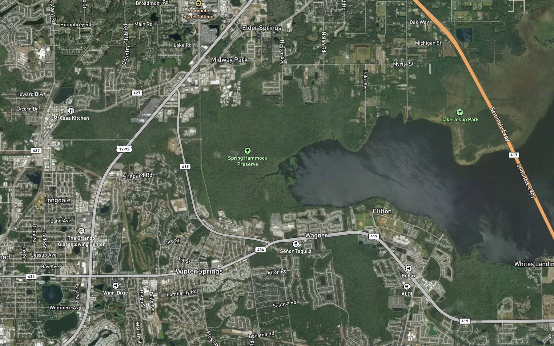 Satellite map of the Soldier Creek
