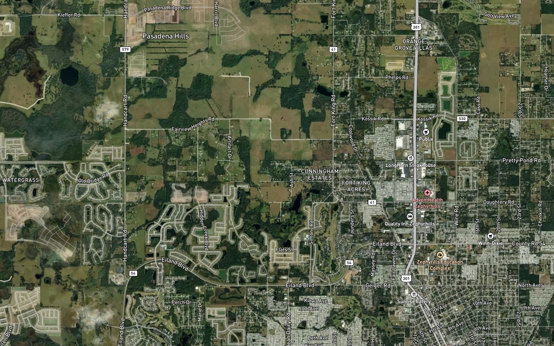 Satellite map of the Bonnet Lake