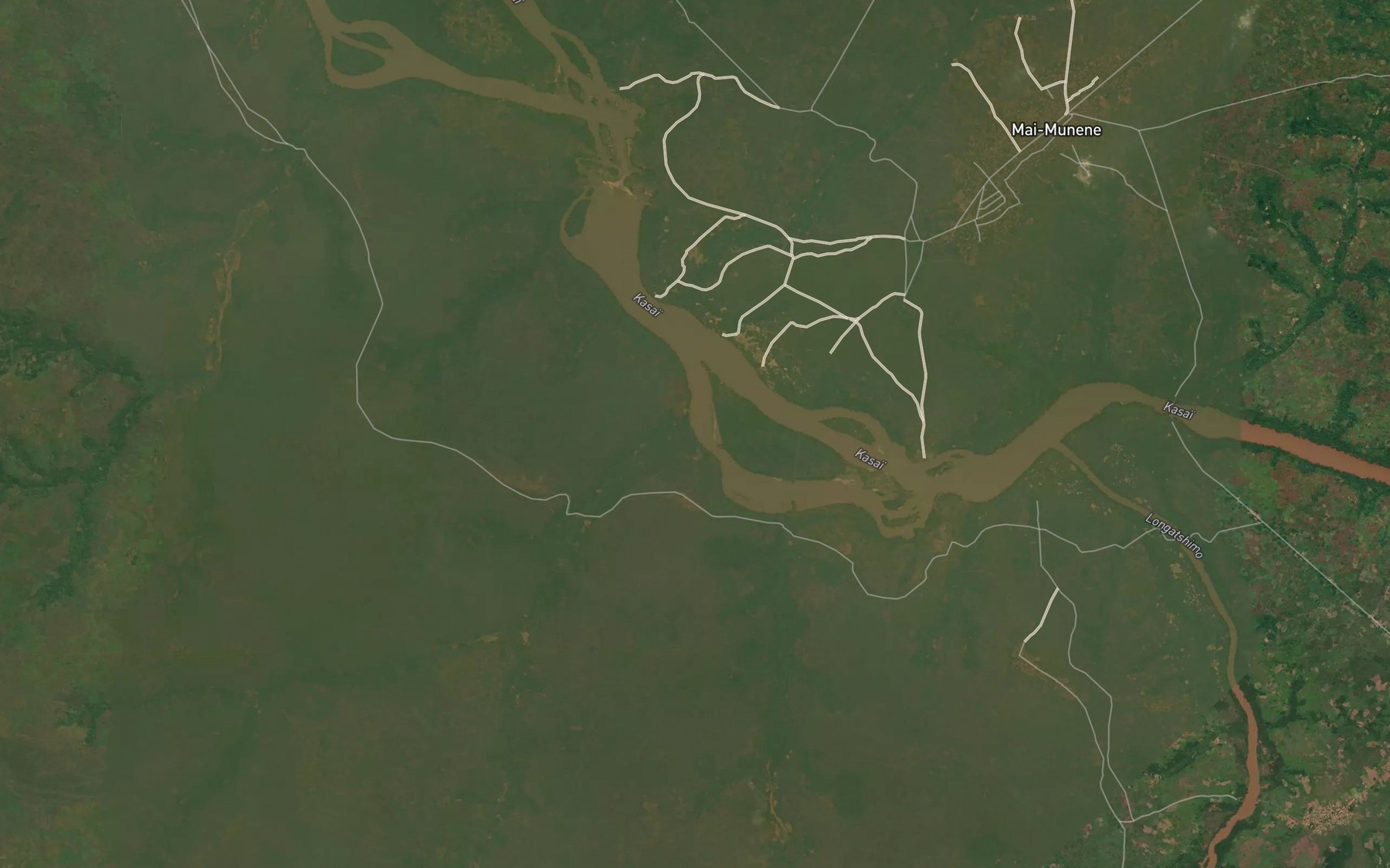 Satellite map of the Luamona