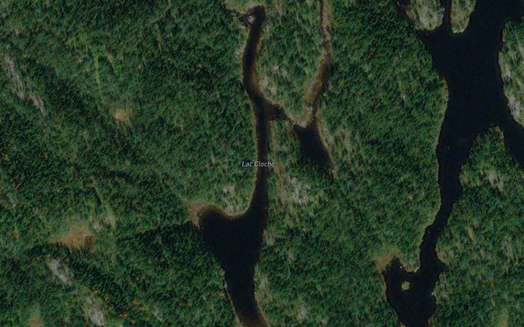 Satellite map of the Lac Cloche