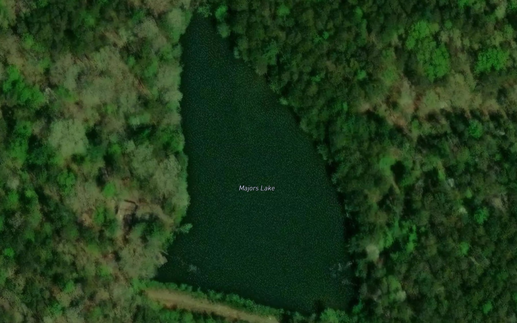 Satellite map of the Majors Lake