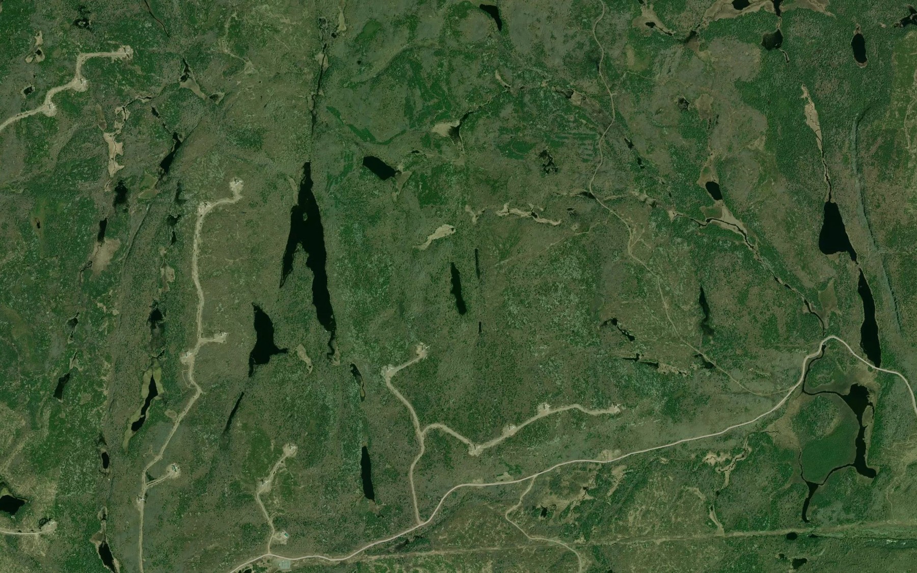Satellite map of the Pine Lake