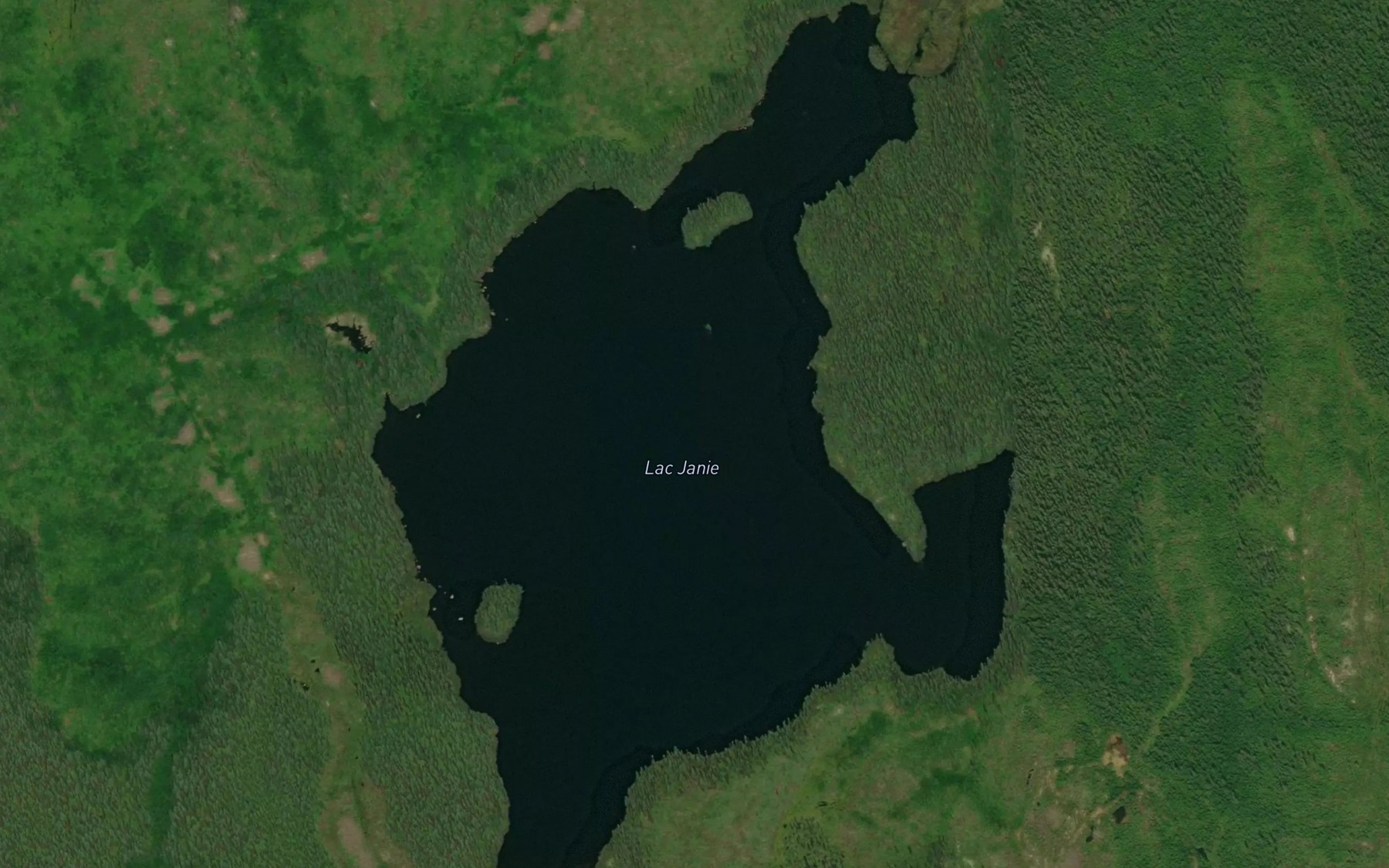 Satellite map of the Lac Janie