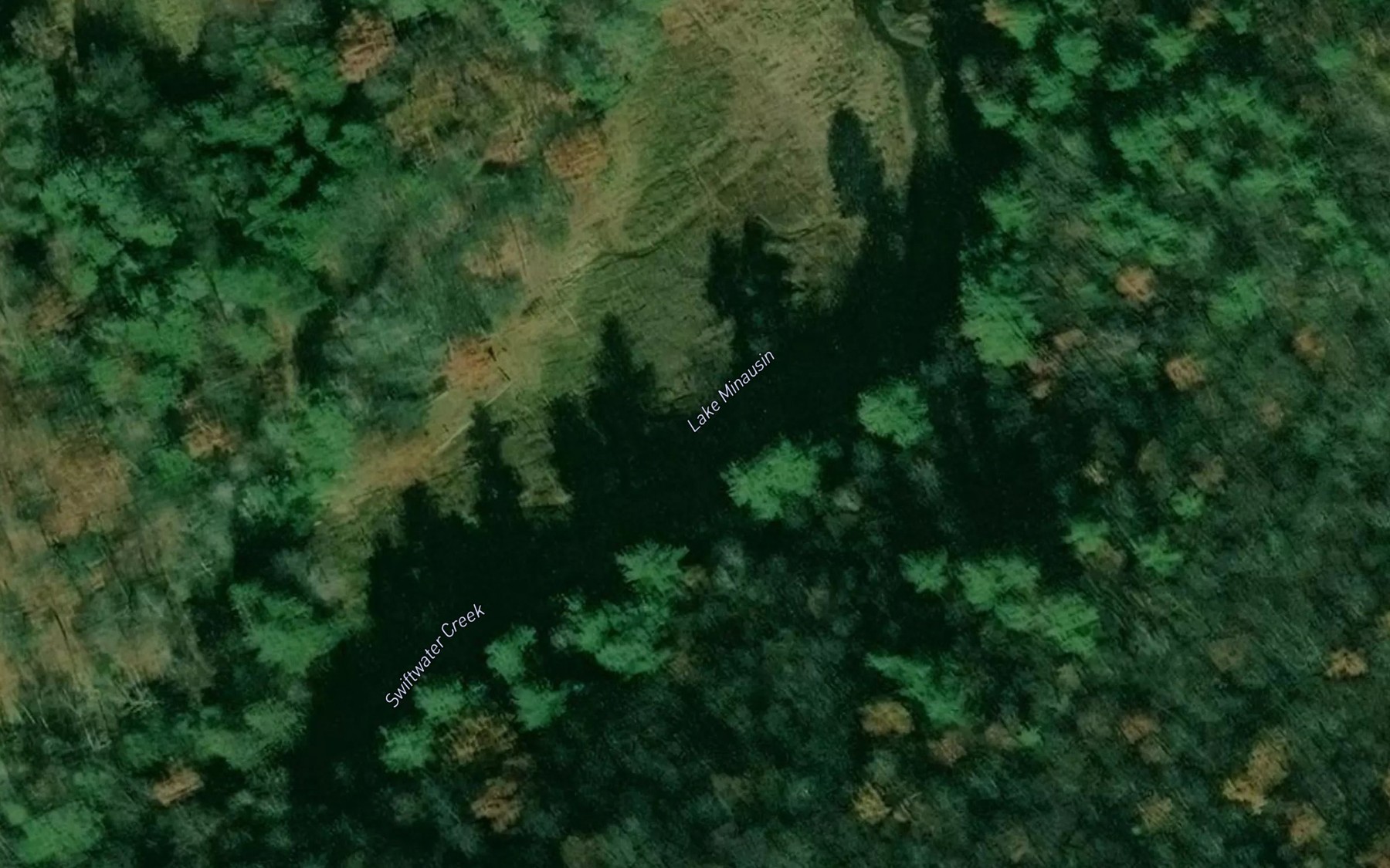 Satellite map of the Lake Minausin