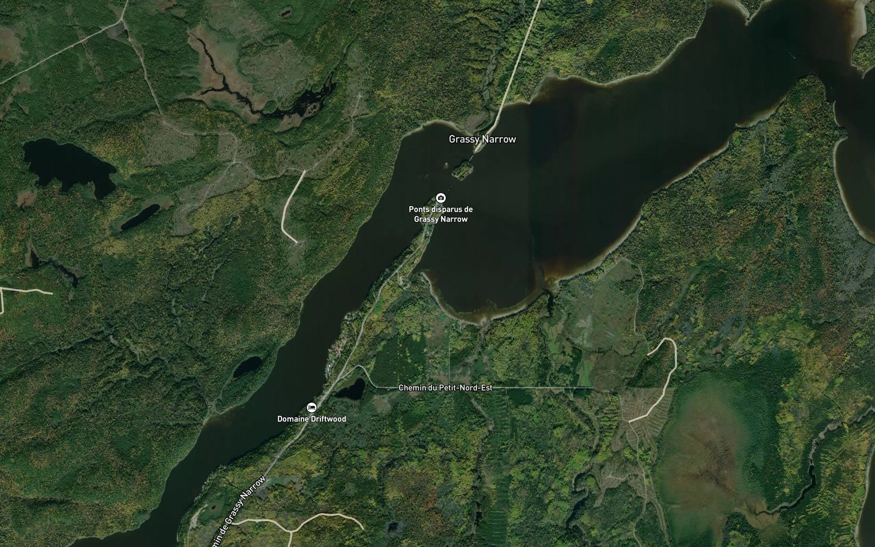 Satellite map of the Riviere Chevreuil