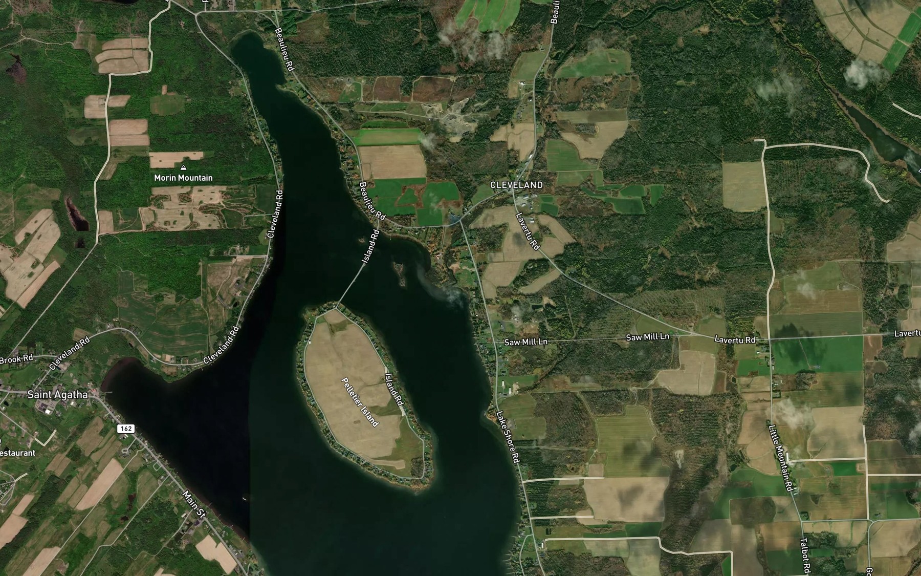 Satellite map of the Little River