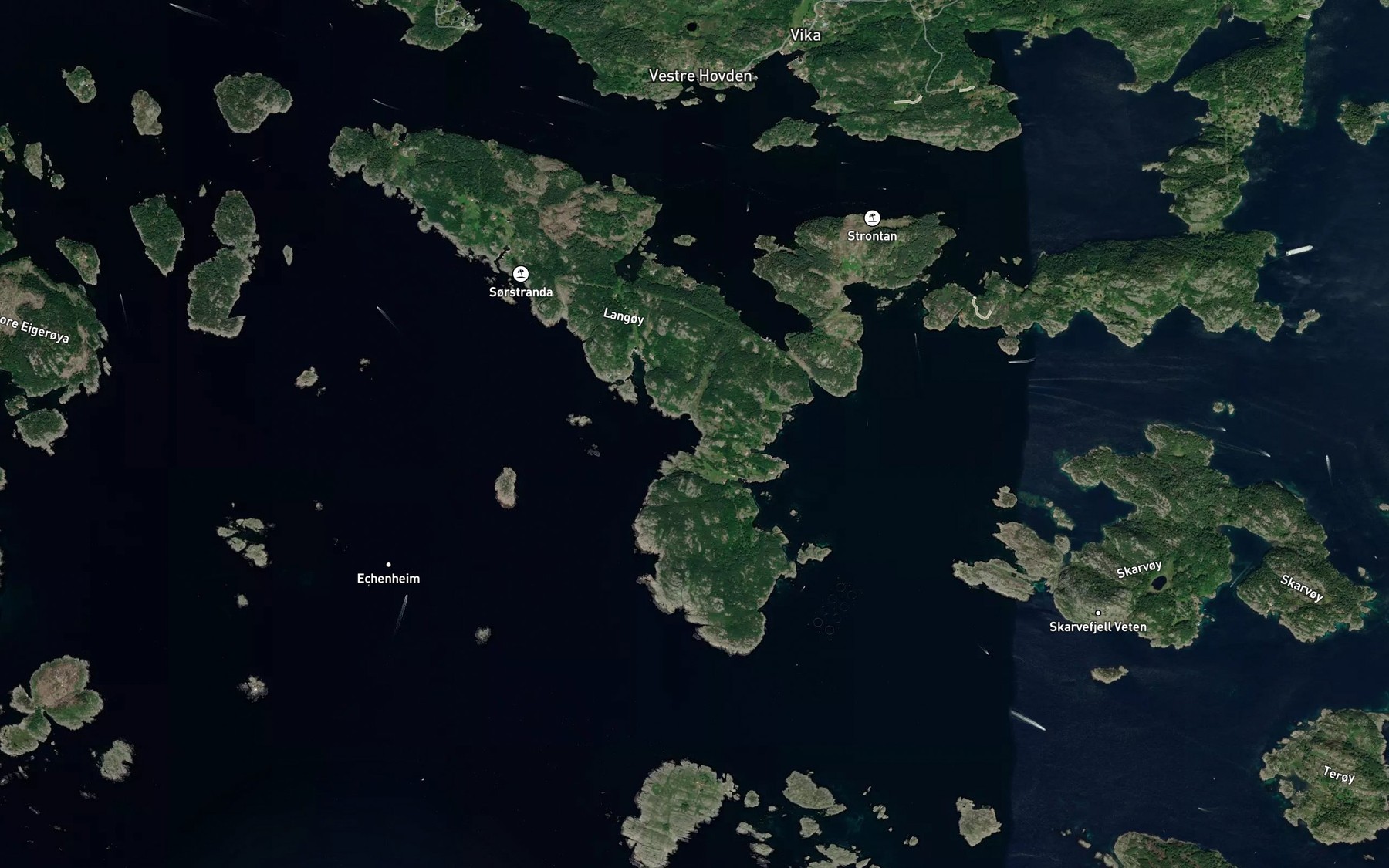 Satellite map of the Vestrebukta