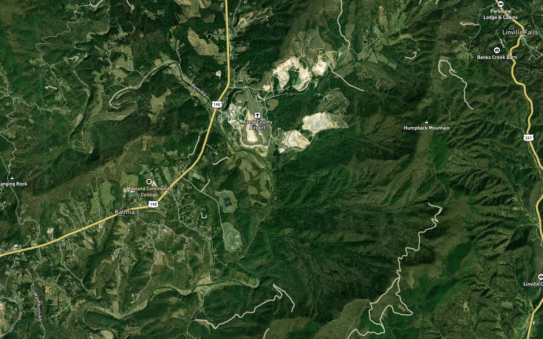 Satellite map of the Laurel Creek