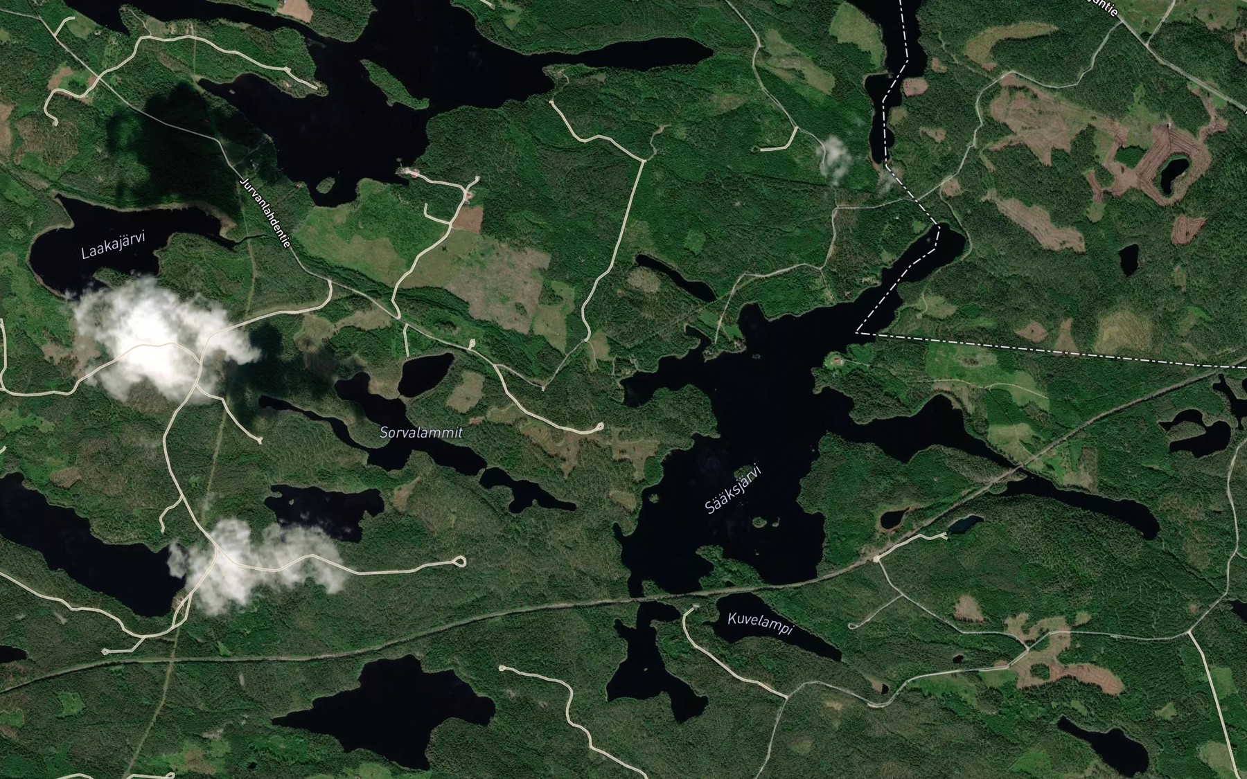 Satellite map of the Vasaraisenjoki
