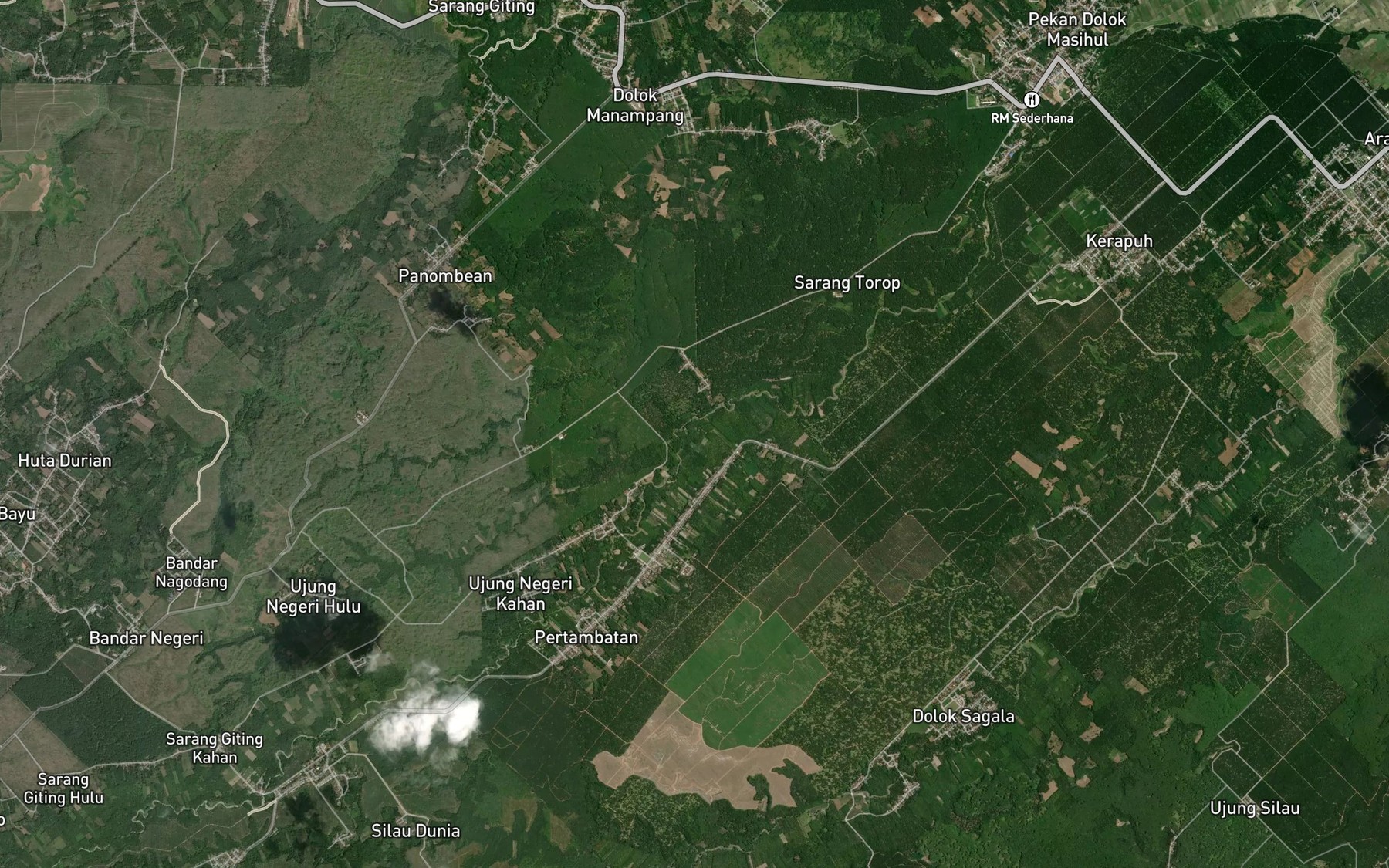 Satellite map of the Sungai Damakuan