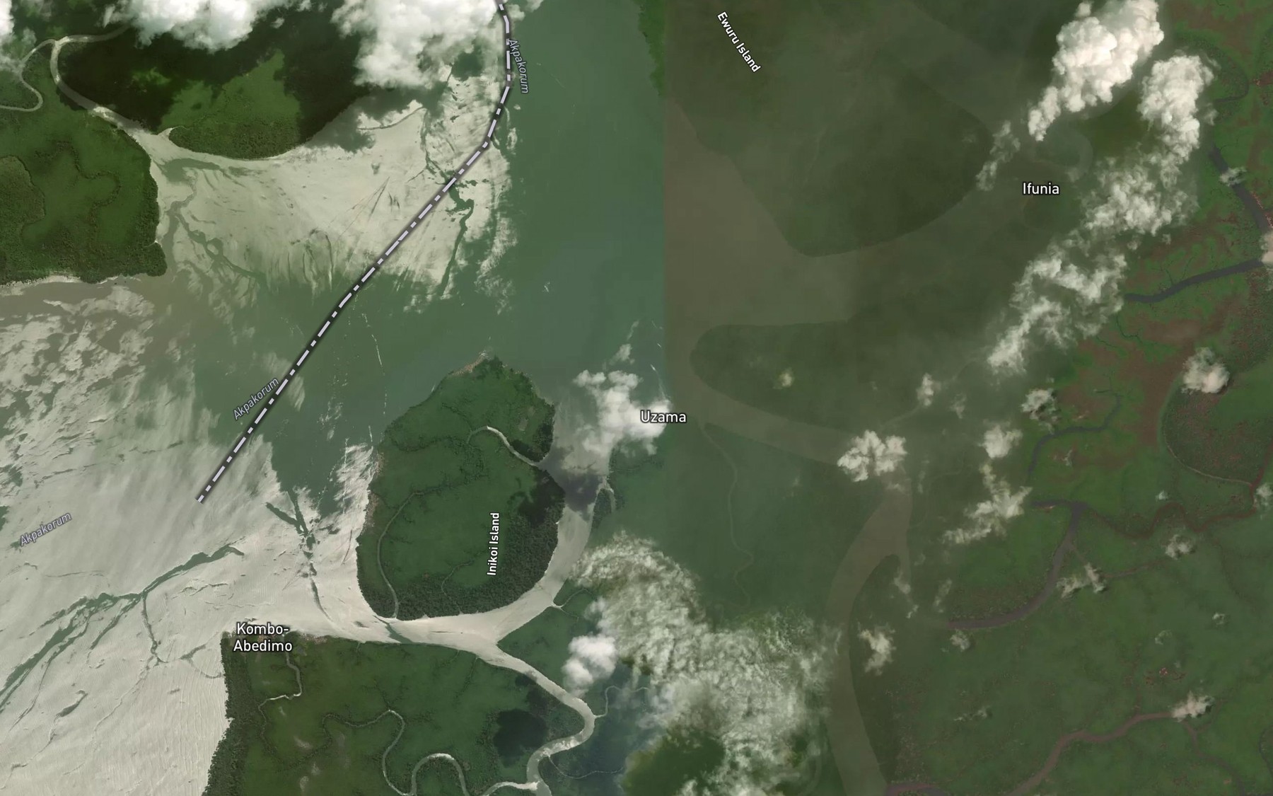 Satellite map of the Gallwey Passage
