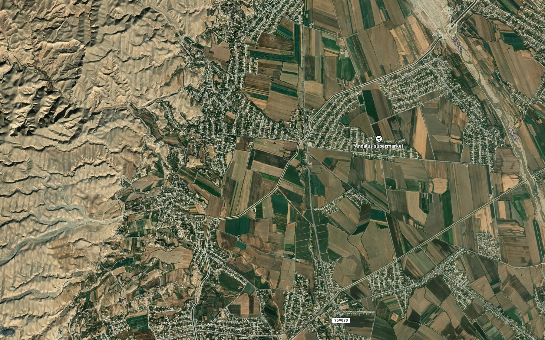 Satellite map of the Ushor-Say