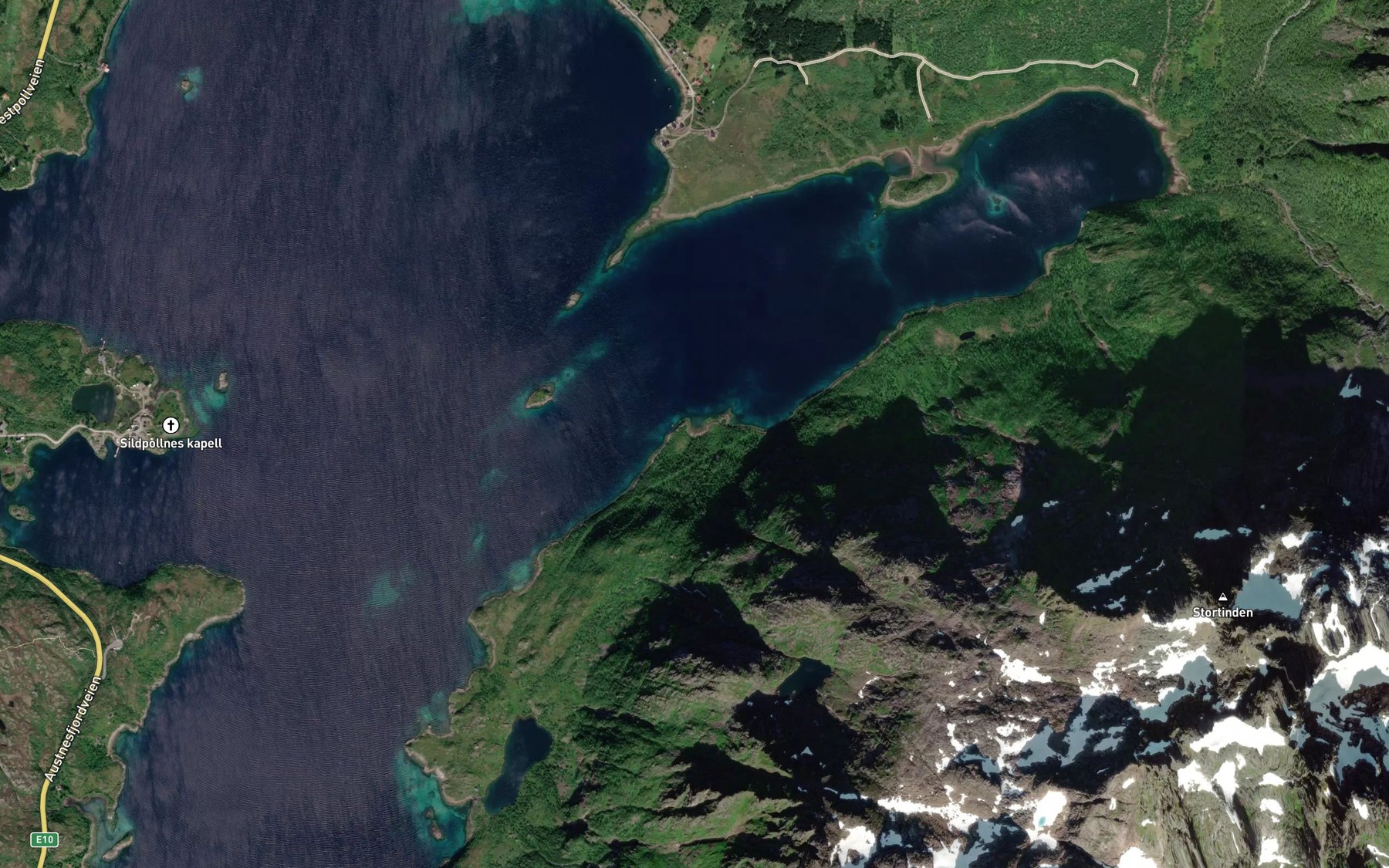 Satellite map of the Steinbitvika