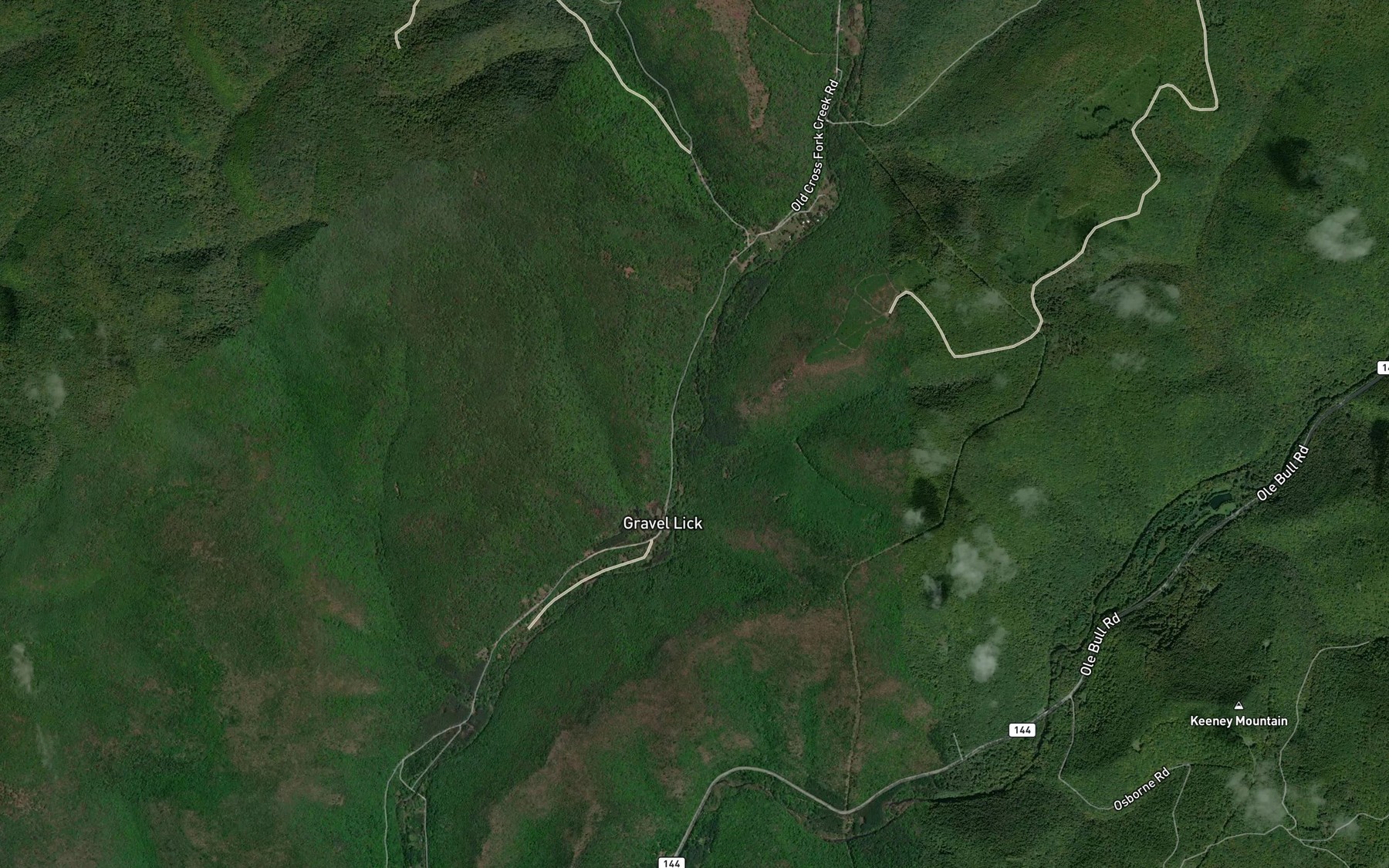 Satellite map of the Dyke Run