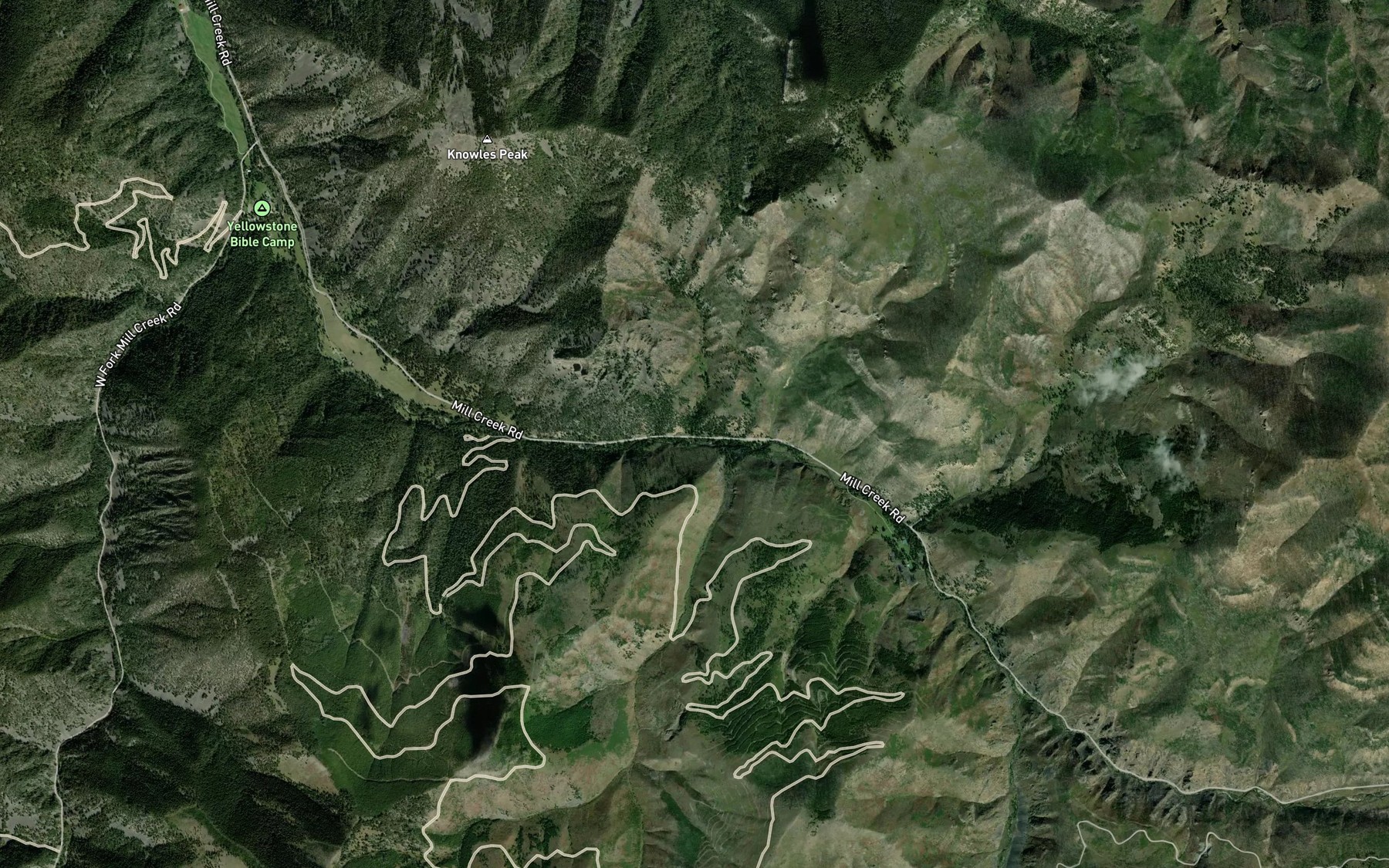 Satellite map of the Jomaha Creek