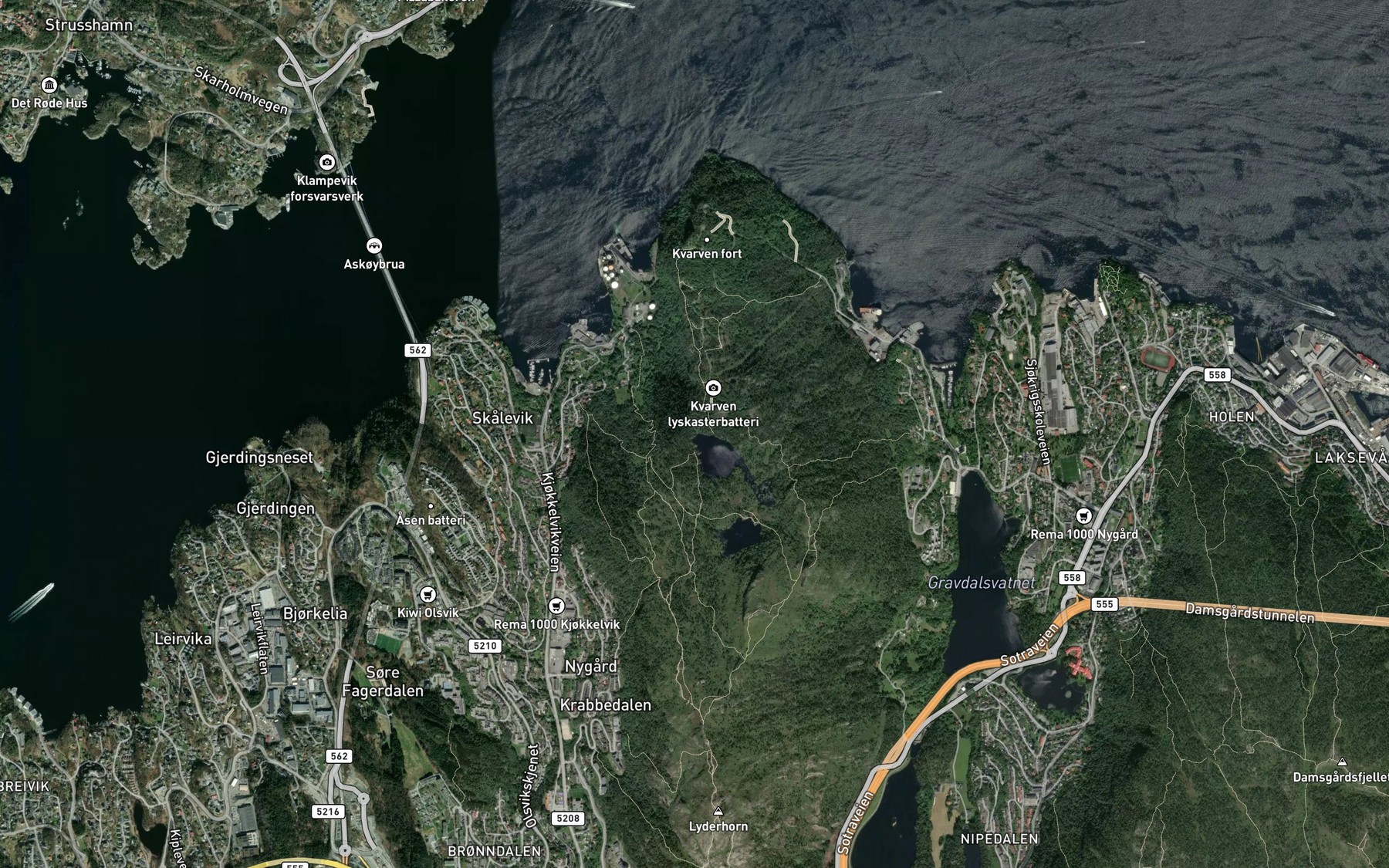 Satellite map of the Orfallet