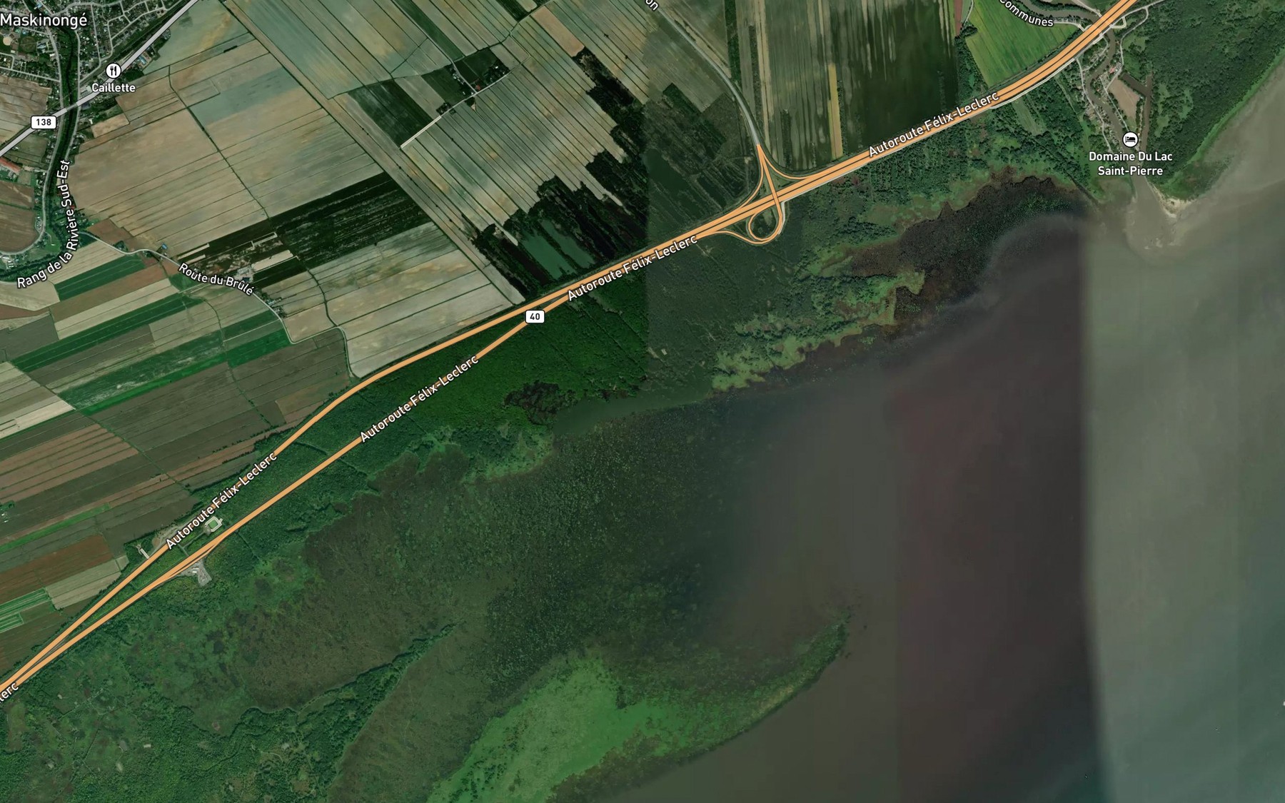Satellite map of the Ruisseau Lafreniere