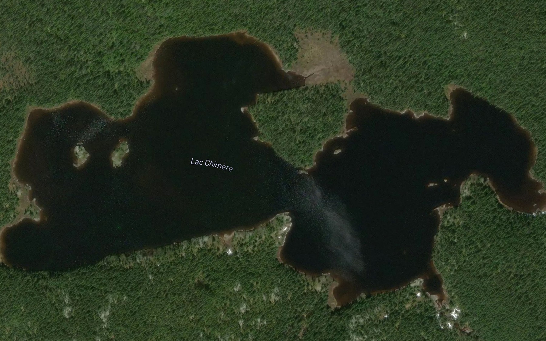 Satellite map of the Lac Chimere