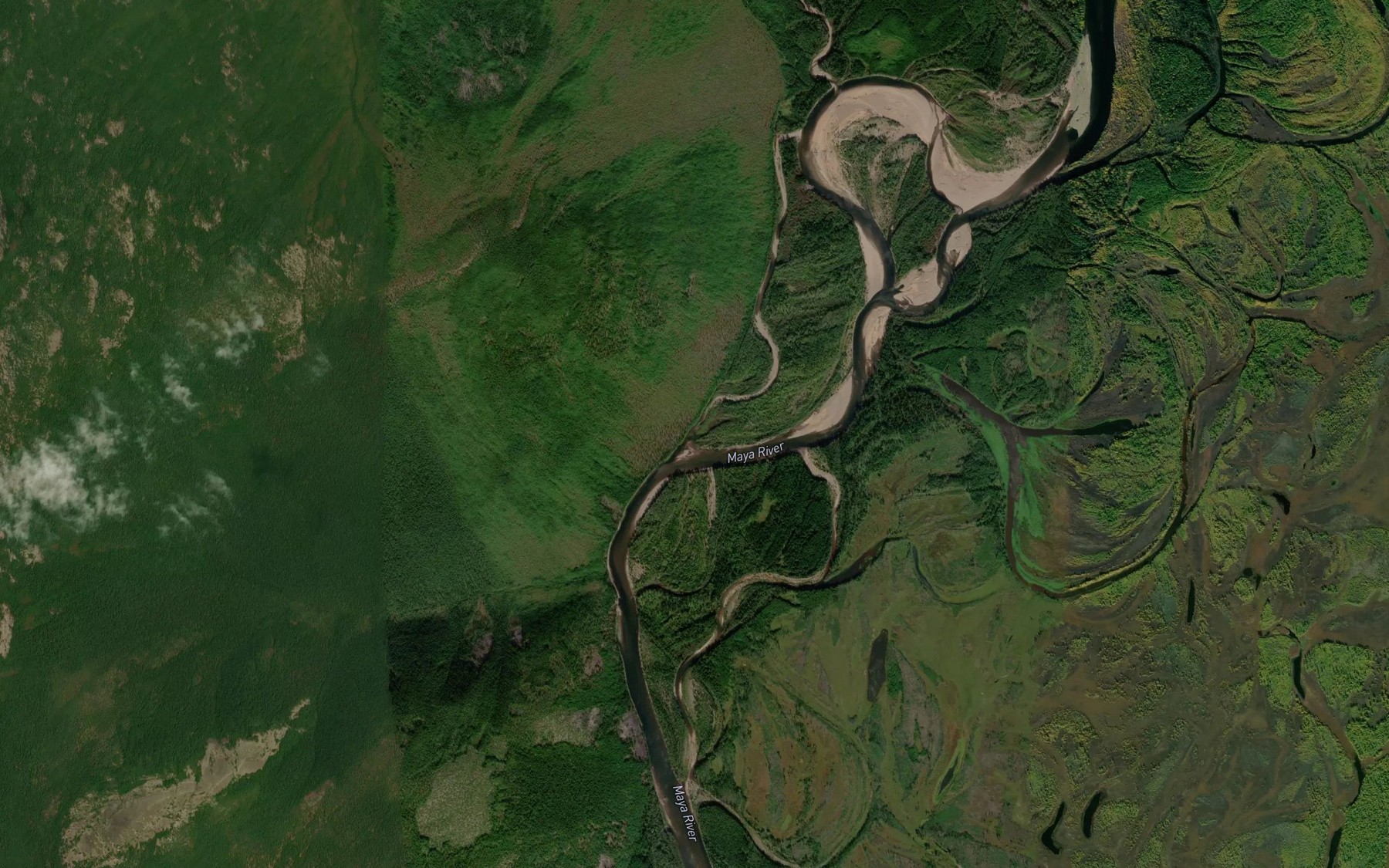 Satellite map of the Chara