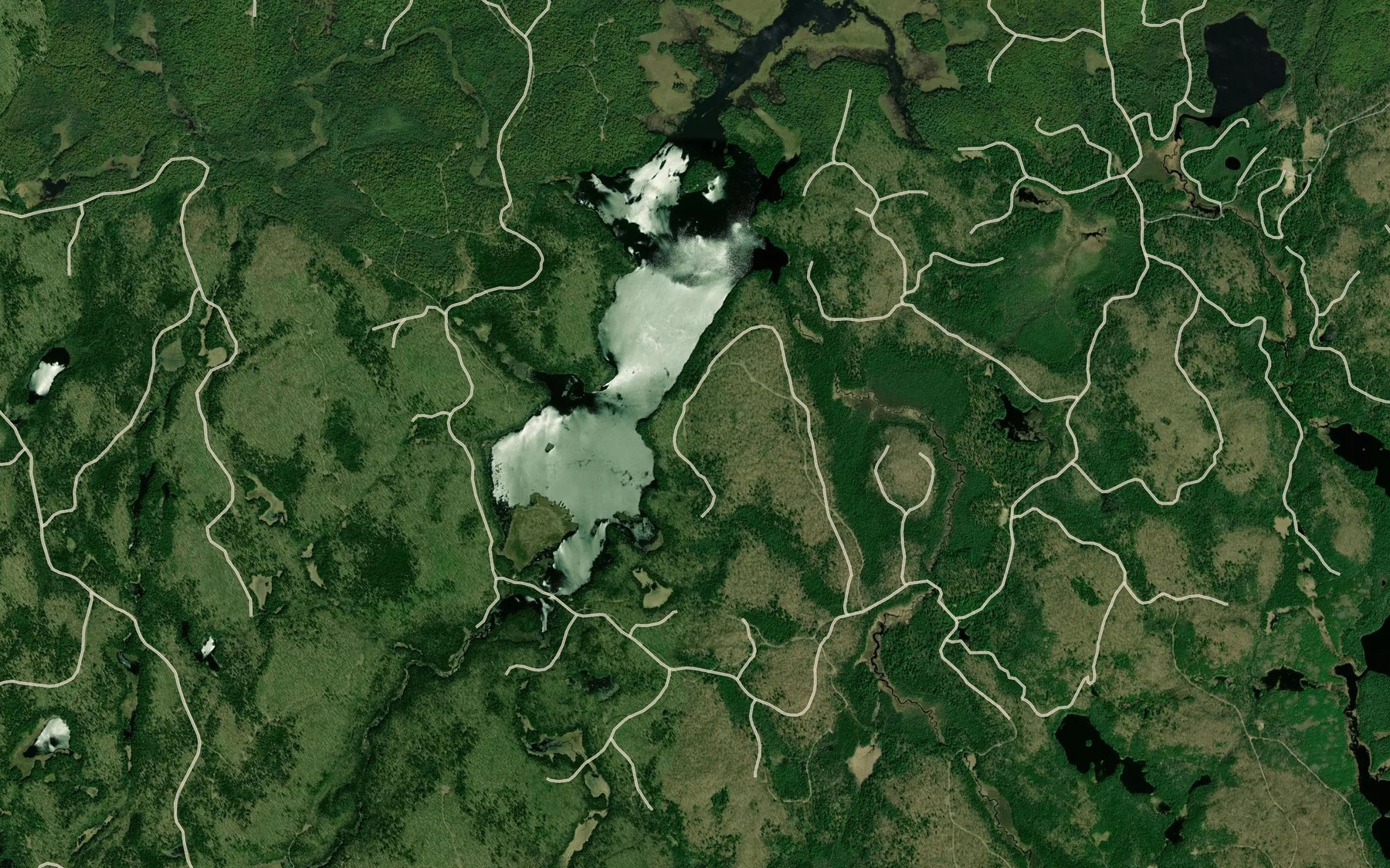 Satellite map of the Meach Creek