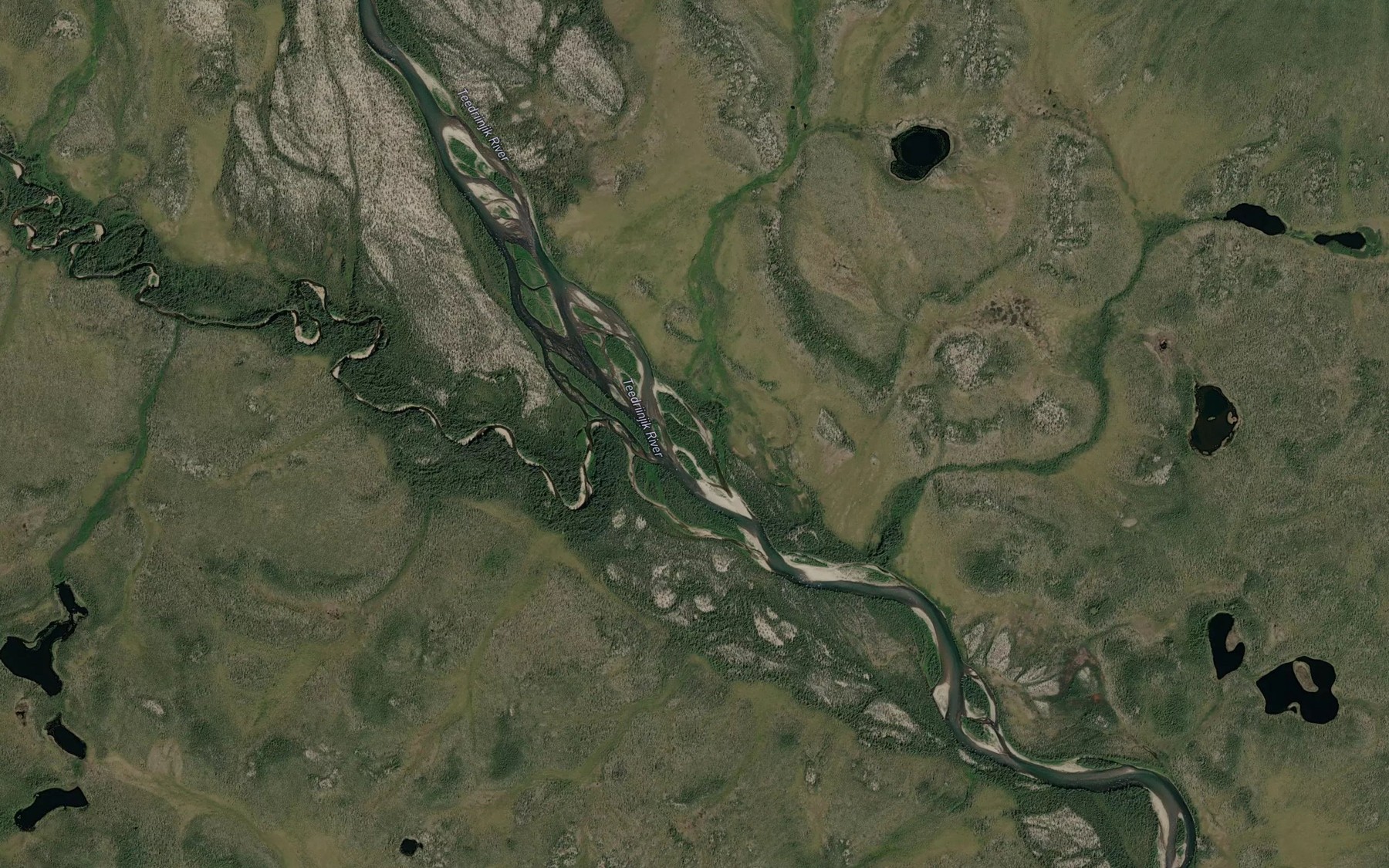 Satellite map of the Crooked Creek