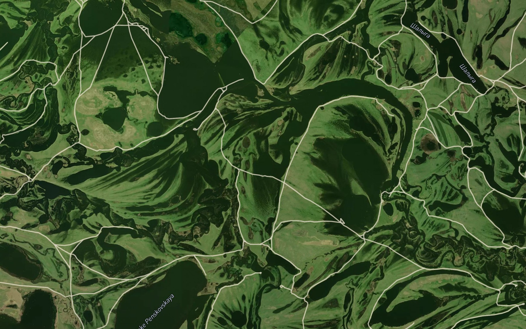 Satellite map of the Yerik Shpiranskiy