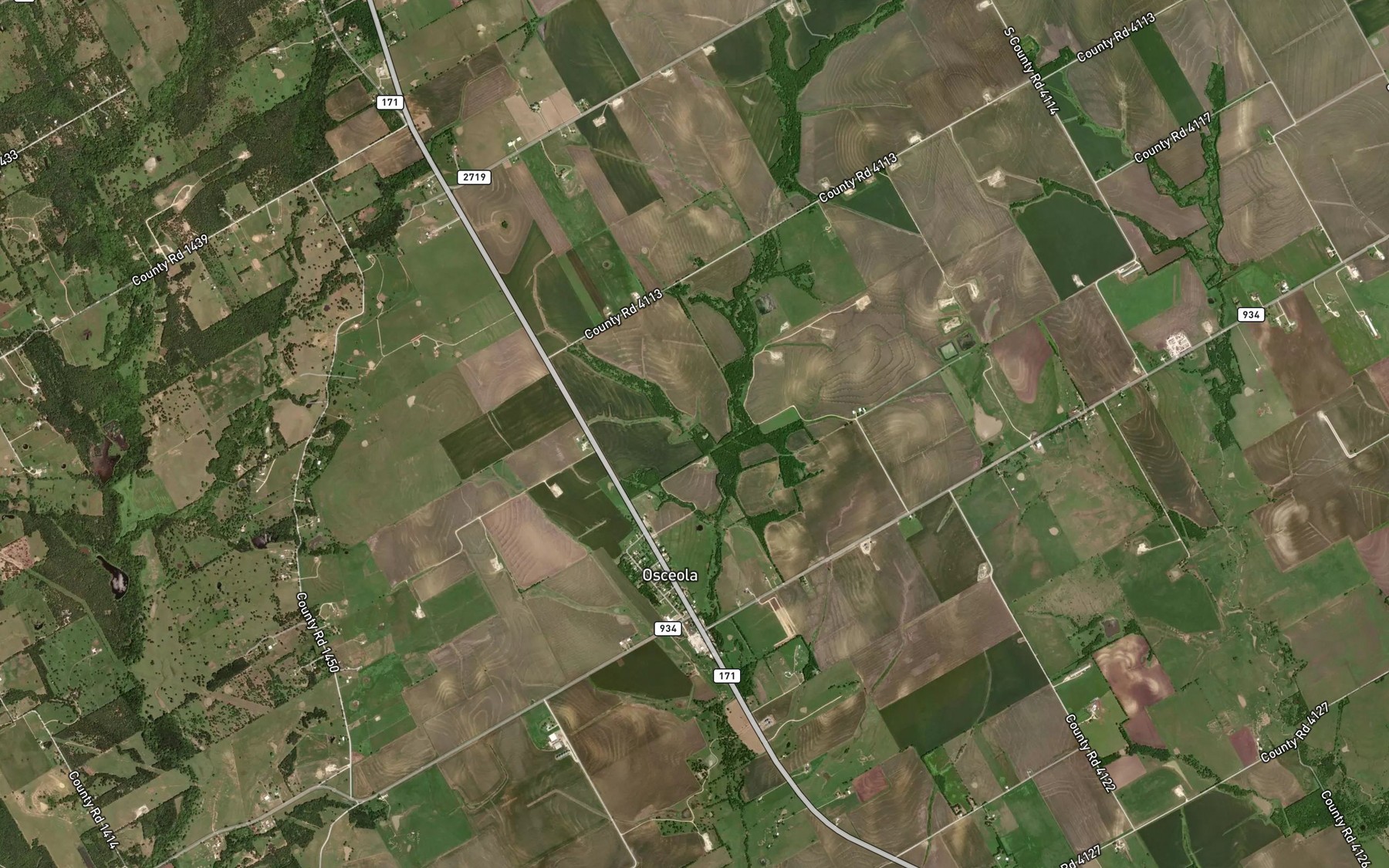 Satellite map of the Grade Stabilization Structure 11 Reservoir