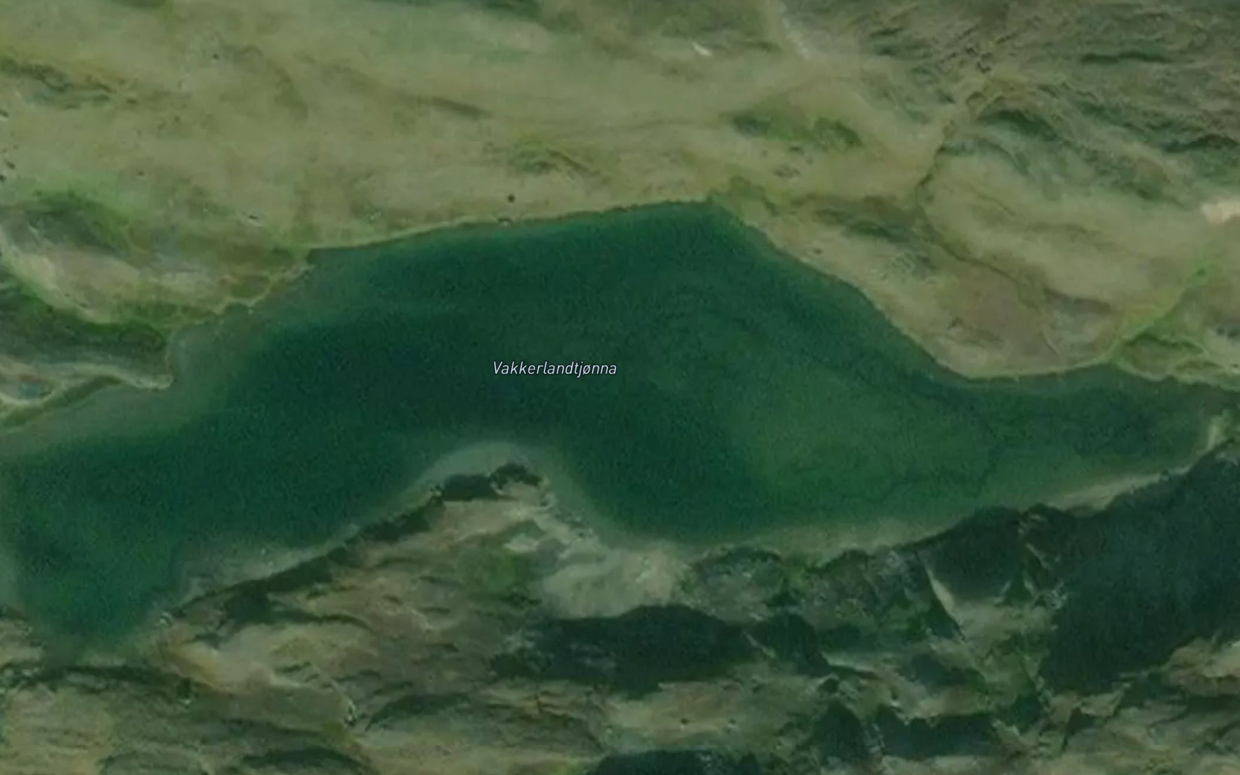 Satellite map of the Vakkerlandtjorna