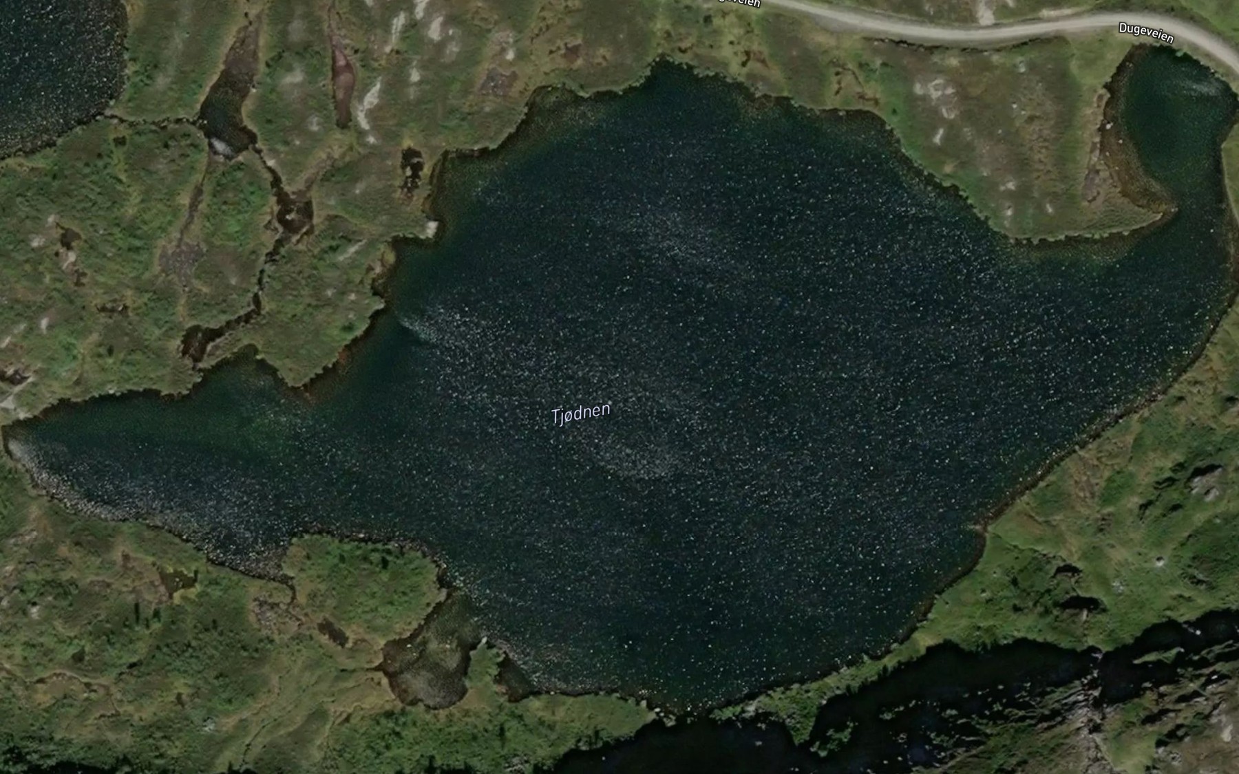 Satellite map of the Tjodnen