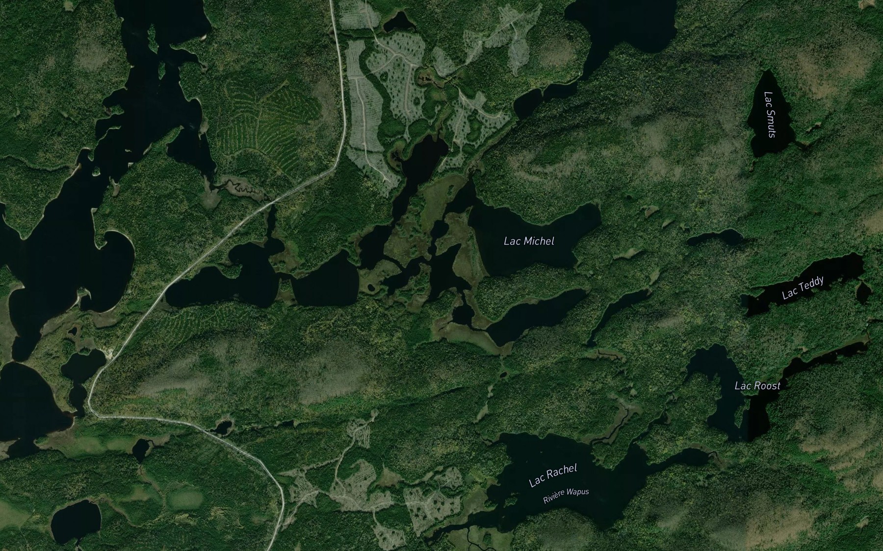 Satellite map of the Lac de la Marche