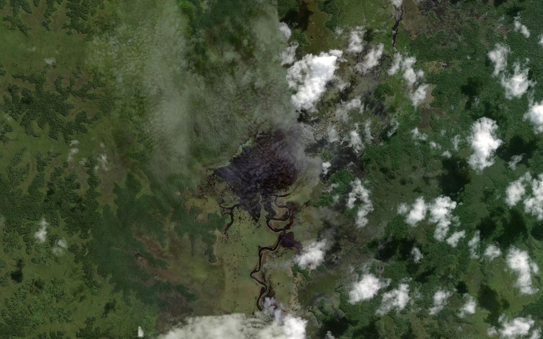 Satellite map of the Lake Kwinia