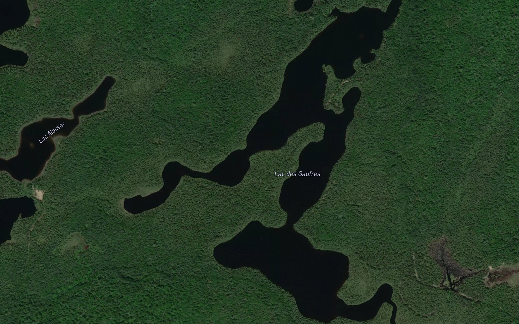 Satellite map of the Lac des Gaufres