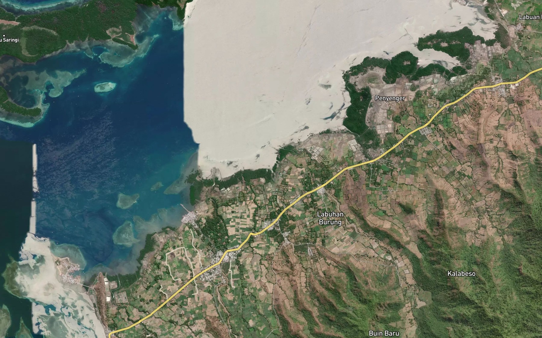 Satellite map of the Teluk Propok