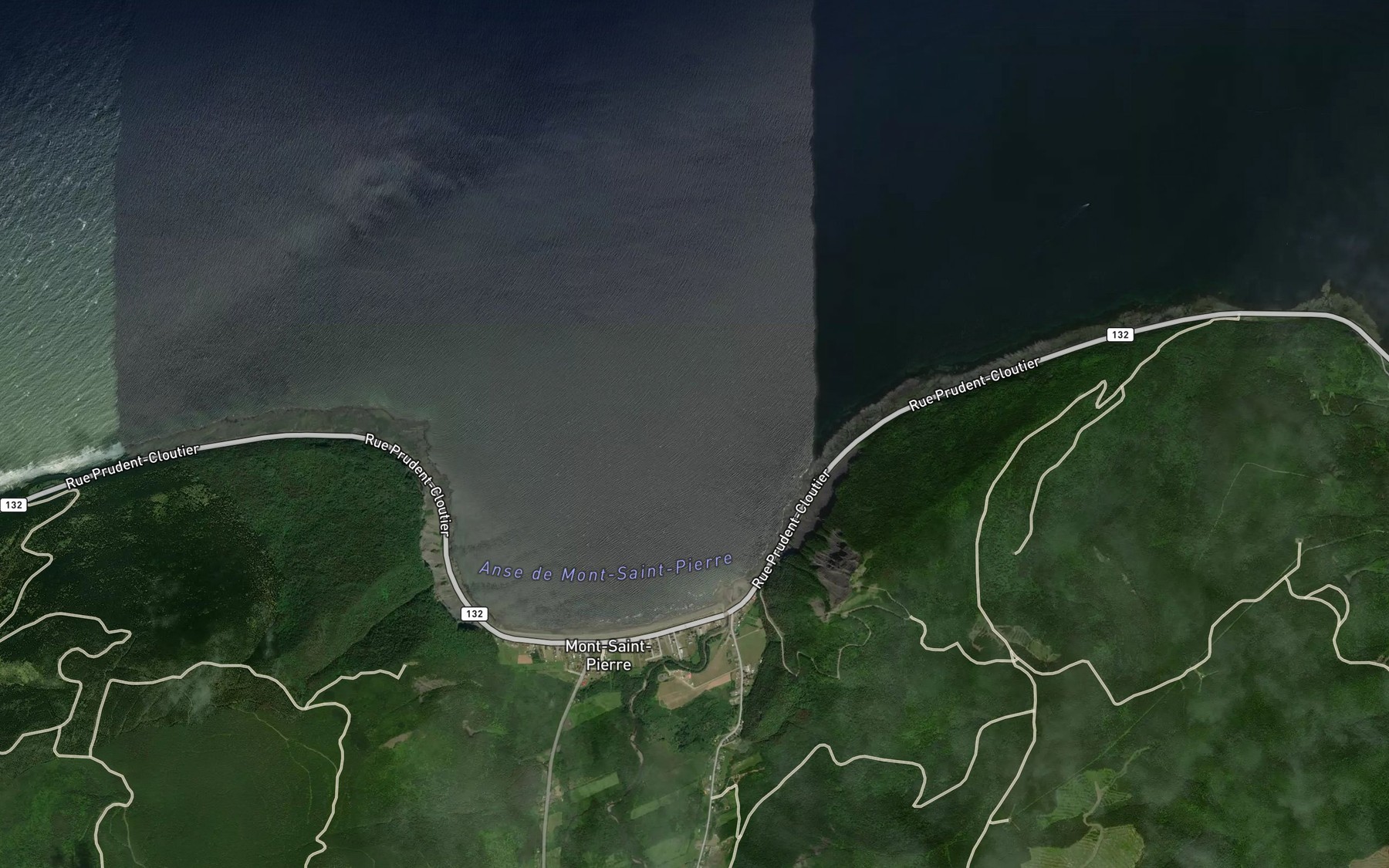 Satellite map of the Anse de Mont-Saint-Pierre