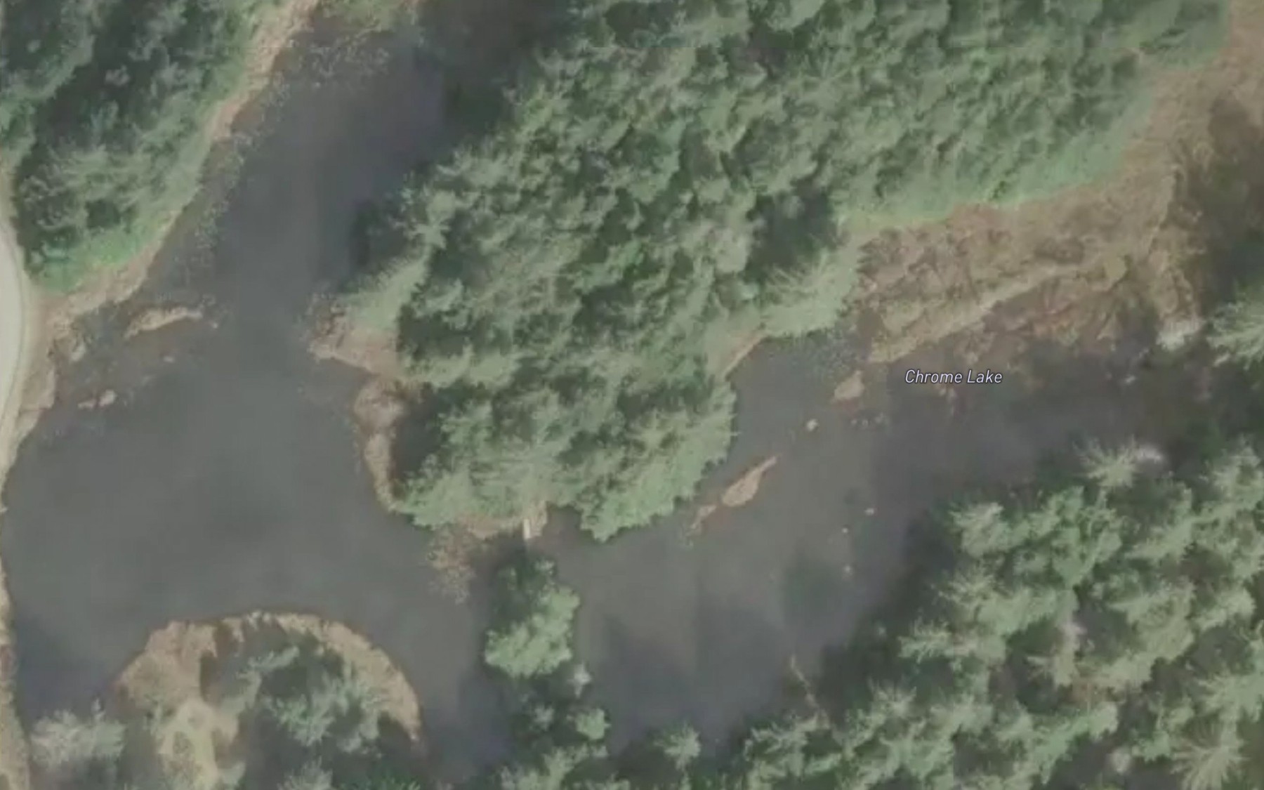 Satellite map of the Chrome Lake