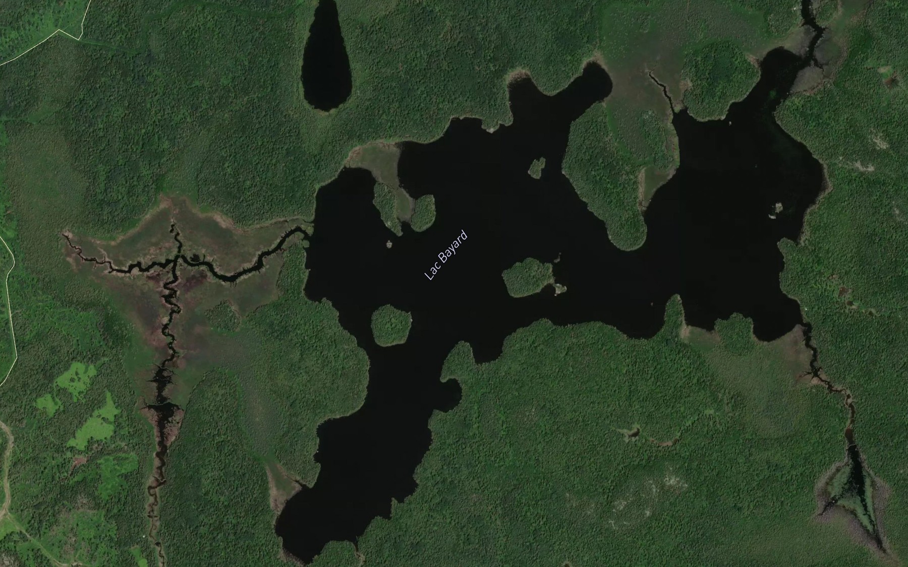 Satellite map of the Lac Bayard