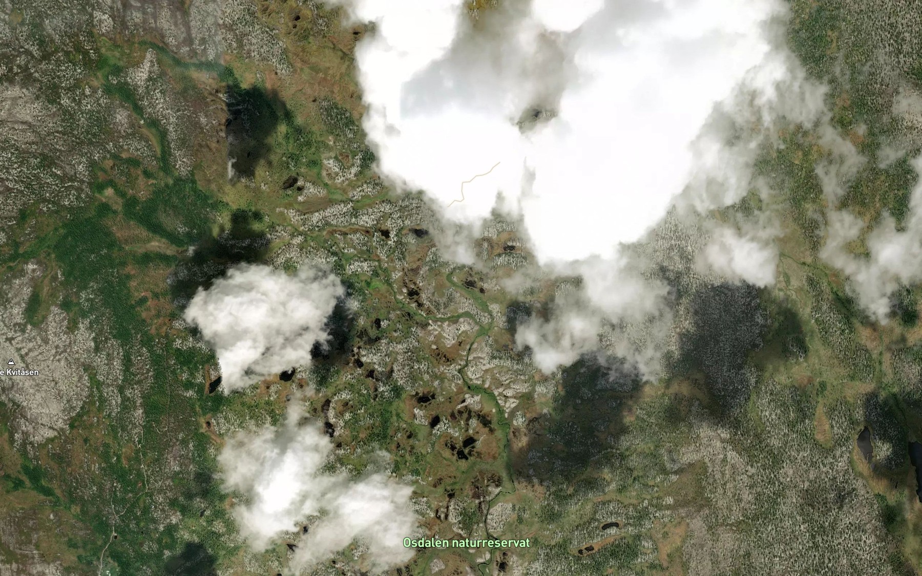 Satellite map of the Ottasbekken