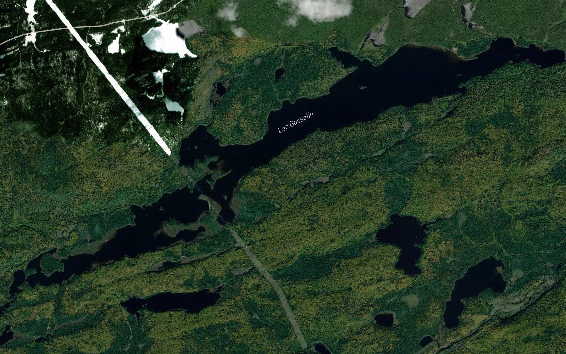 Satellite map of the Lac Gosselin