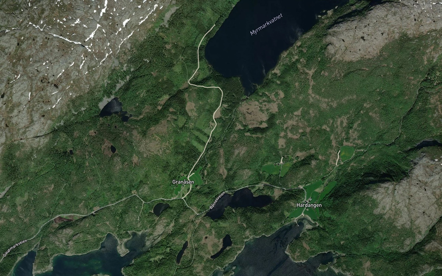 Satellite map of the Granaselva