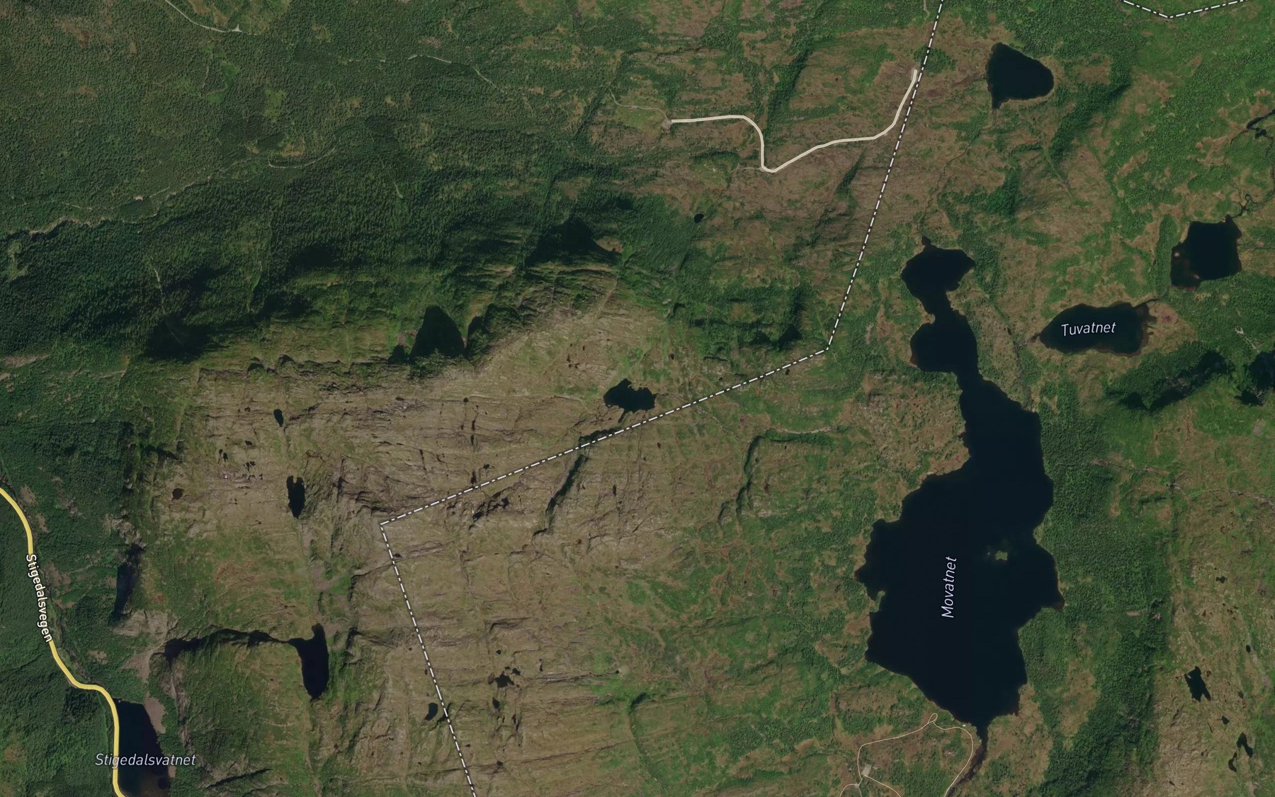 Satellite map of the Ramnegrovatnet