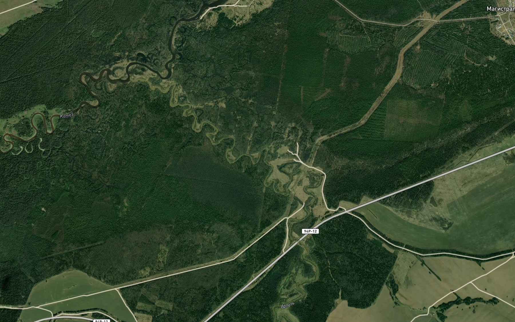 Satellite map of the Yuber'yu