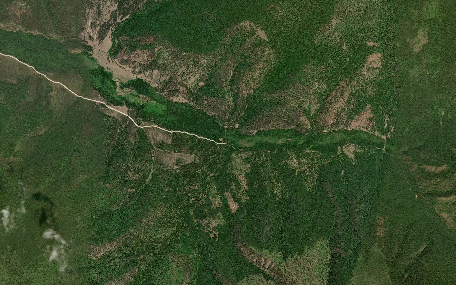 Satellite map of the Pad' Sukhoy Ruchey