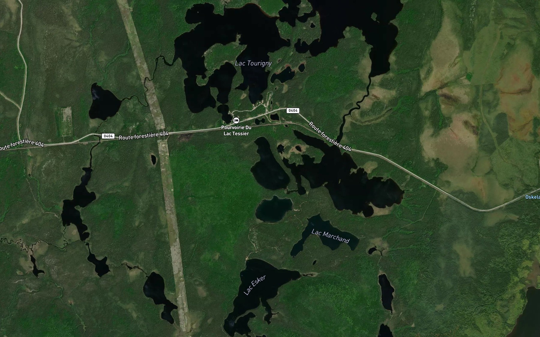 Satellite map of the Lac du Martin-Pecheur