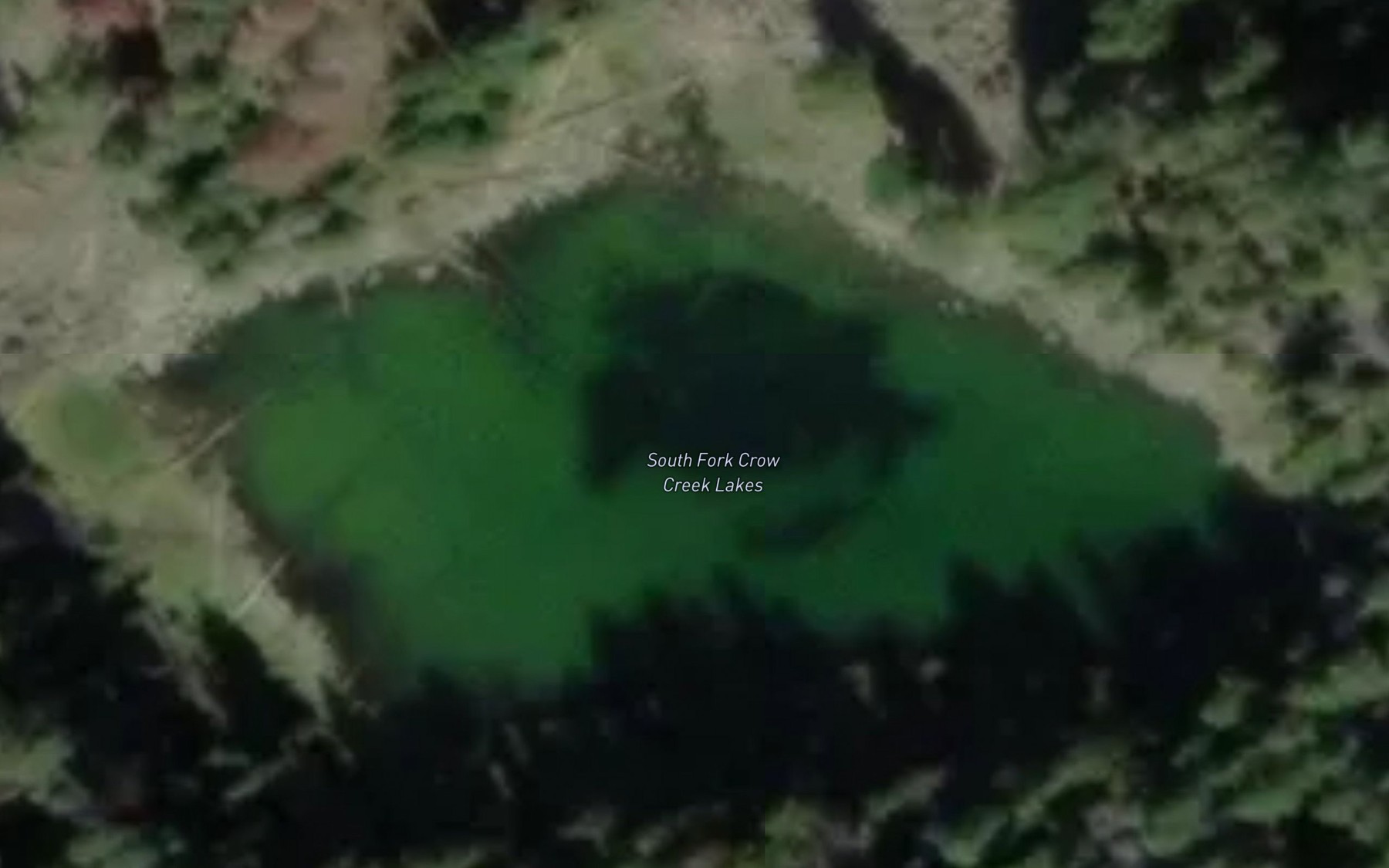 Satellite map of the South Fork Lakes