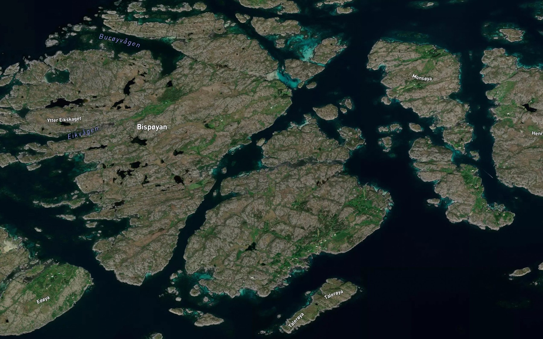 Satellite map of the Leirvika