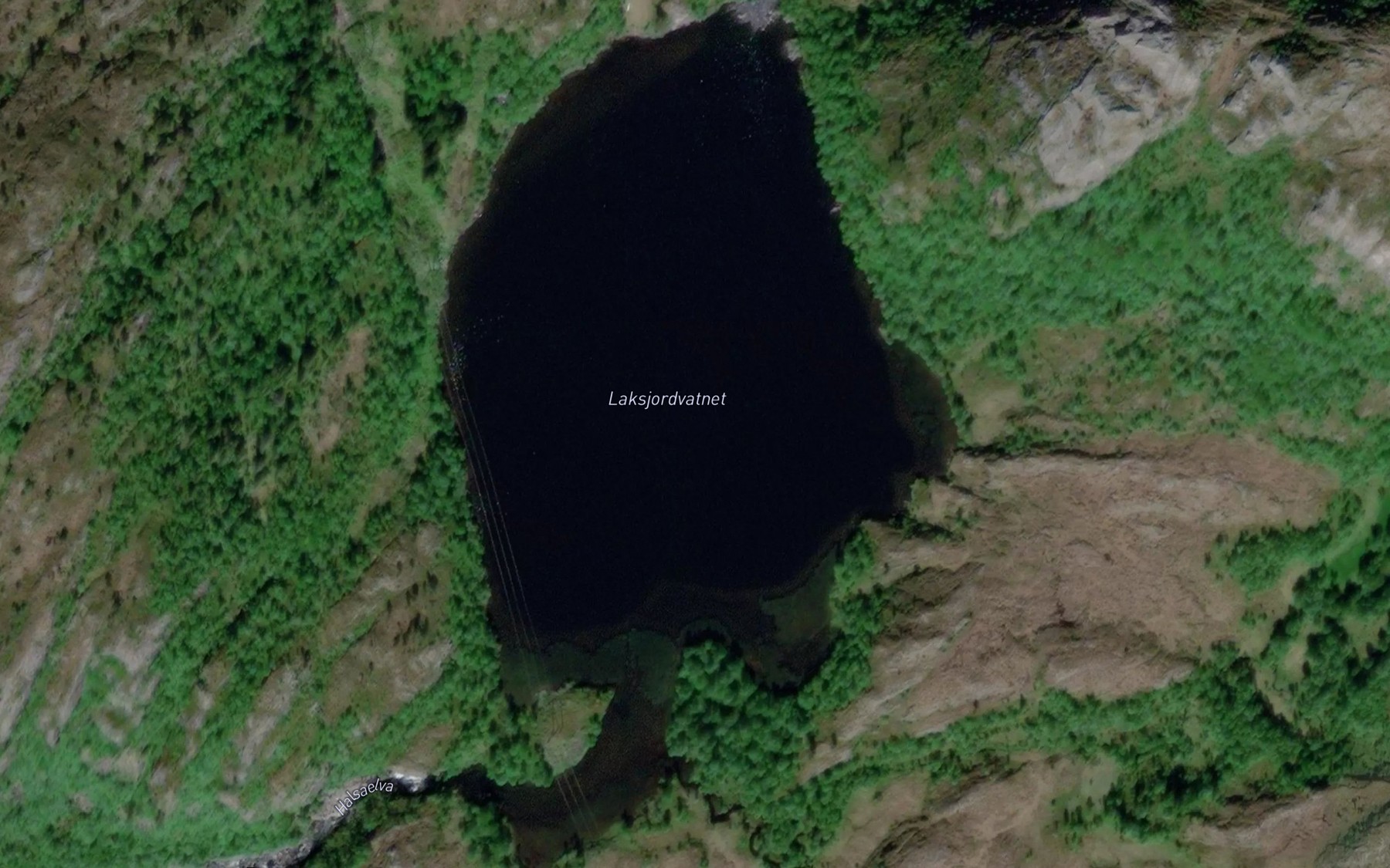 Satellite map of the Laksavatnet