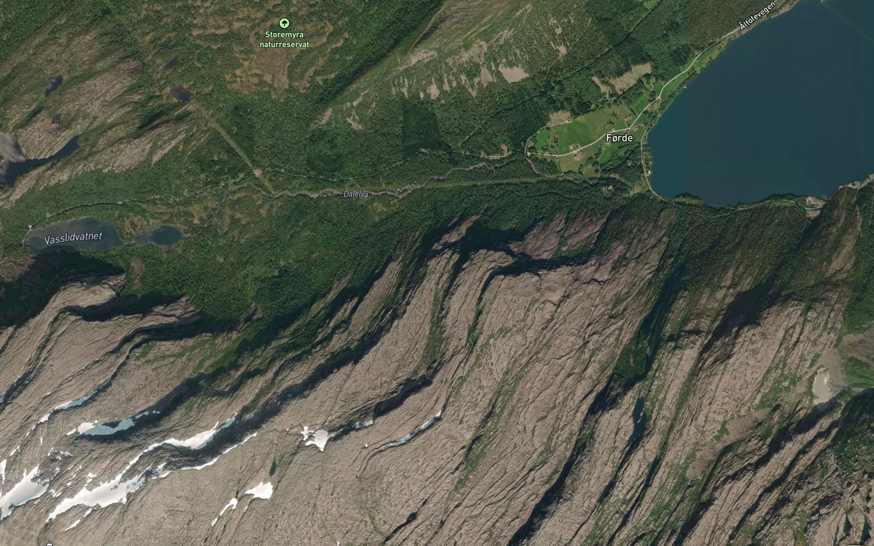 Satellite map of the Bruvollfosselva