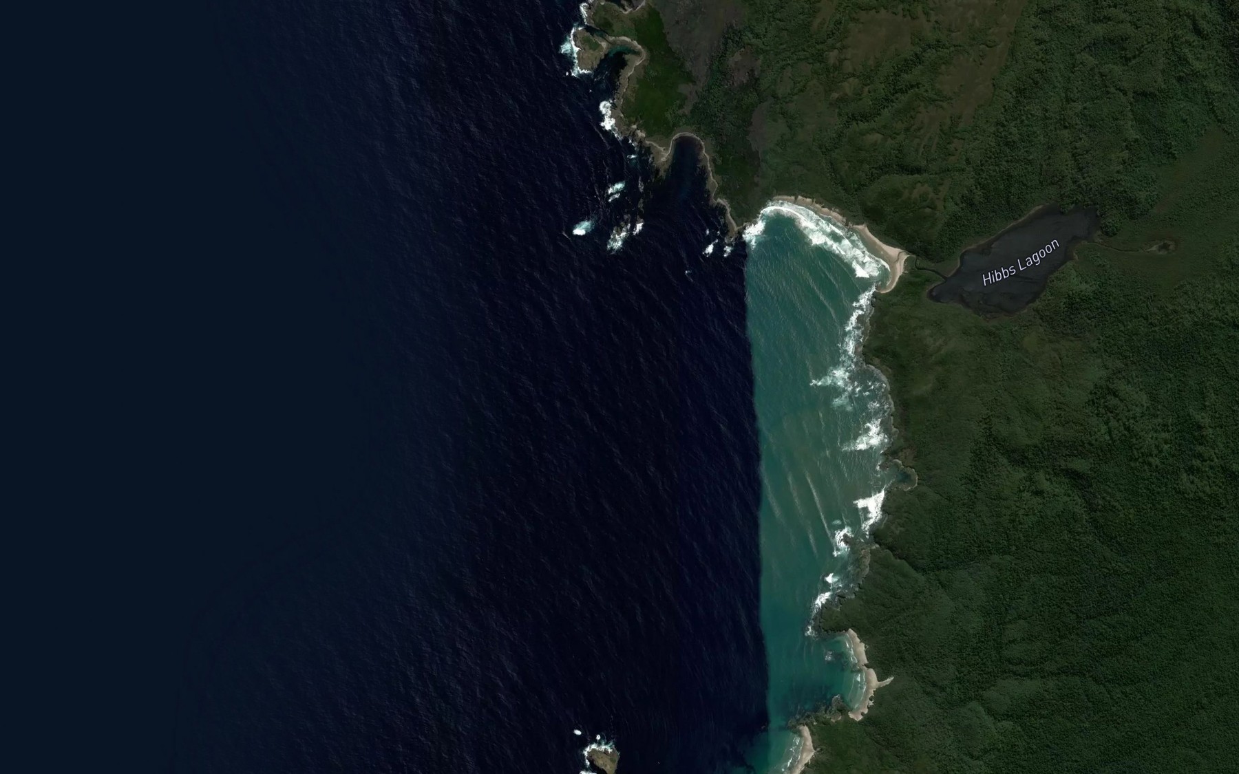 Satellite map of the Hibbs Bay