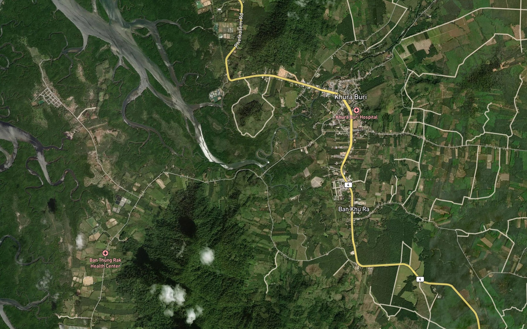 Satellite map of the Khlong Nang Yon