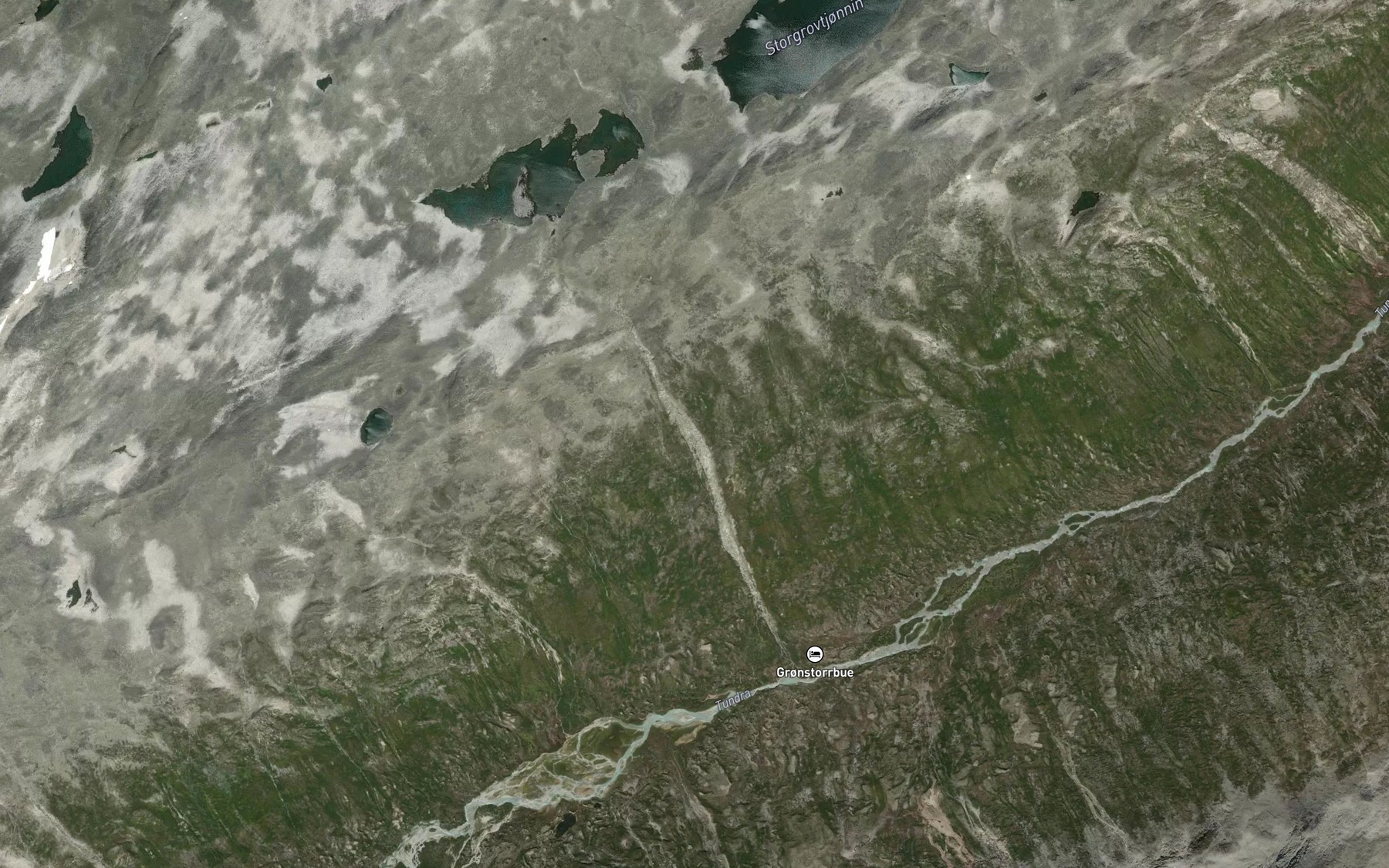 Satellite map of the Gronstorrgrovi
